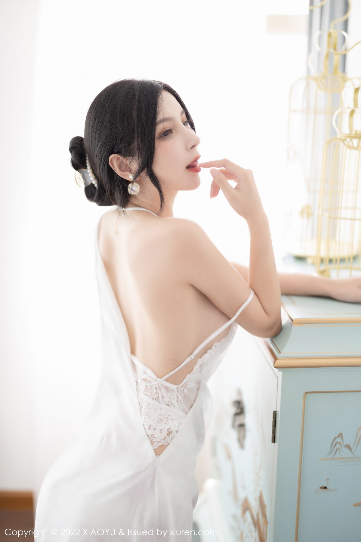 xgyw.top_[XiaoYu画语界]Vol.925_模特小蛮妖Yummy私房白色薄透裙露缕空蕾丝内衣撩人诱惑写真88P