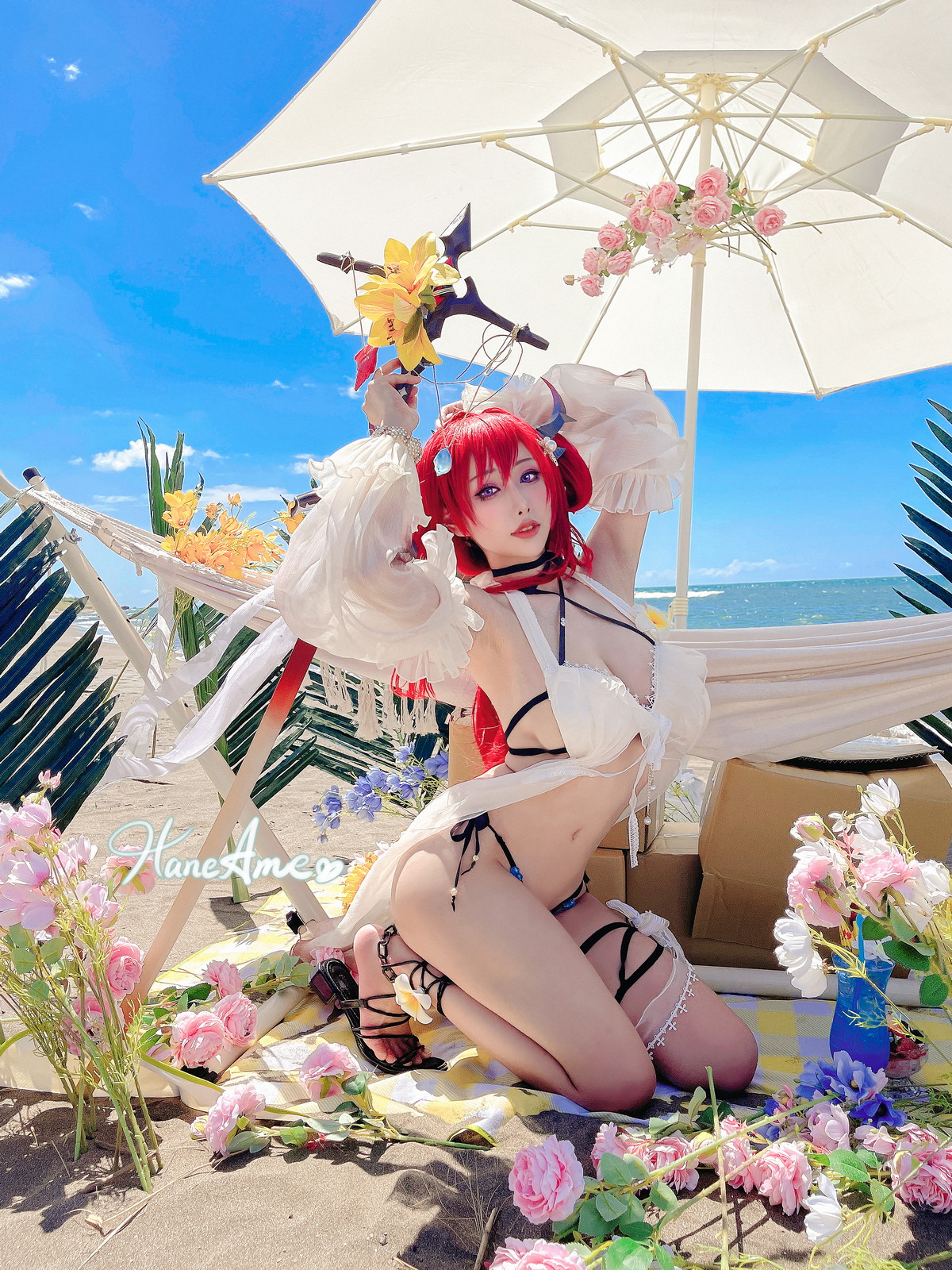 xgyw.top_Coser美女雨波_HaneAme泳裝主题海边沙滩性感比基尼秀完美身材惹火诱惑写真38P