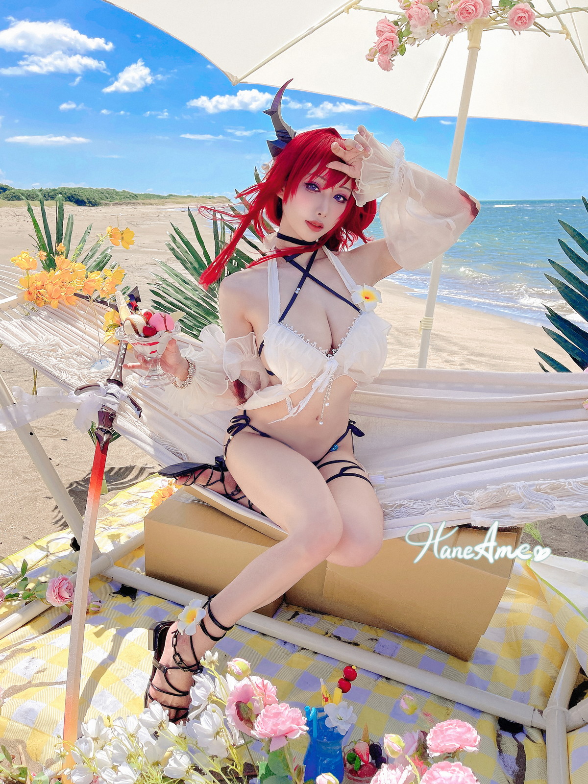 xgyw.top_Coser美女雨波_HaneAme泳裝主题海边沙滩性感比基尼秀完美身材惹火诱惑写真38P