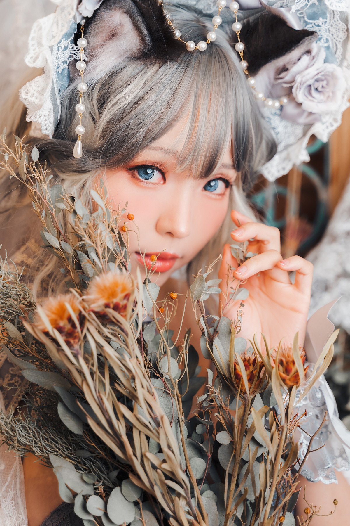 xgyw.top_Coser妹子Ely_eee布偶猫少女主题灰色紧身内衣配蕾丝吊袜秀完美身材诱惑写真51P
