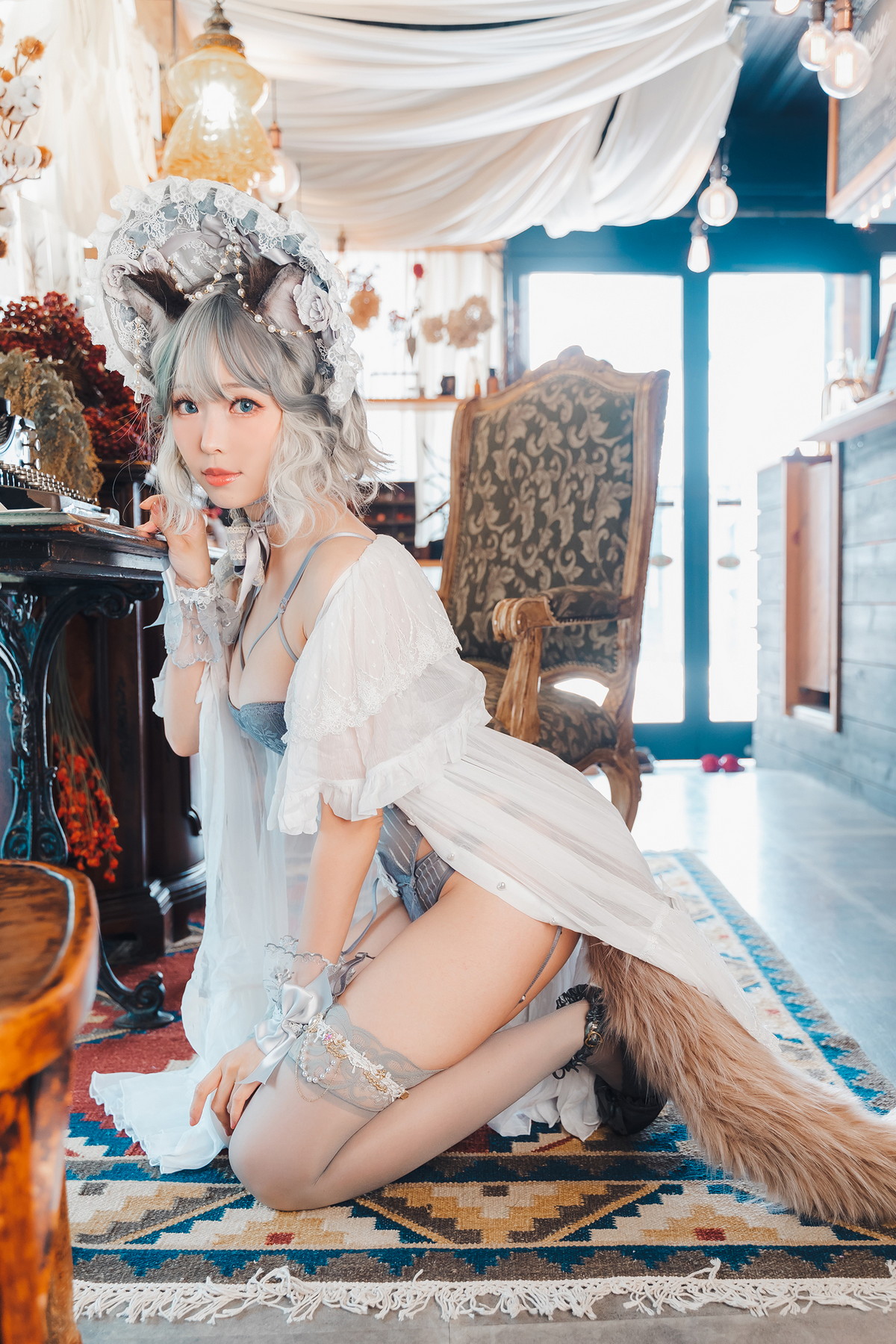 xgyw.top_Coser妹子Ely_eee布偶猫少女主题灰色紧身内衣配蕾丝吊袜秀完美身材诱惑写真51P