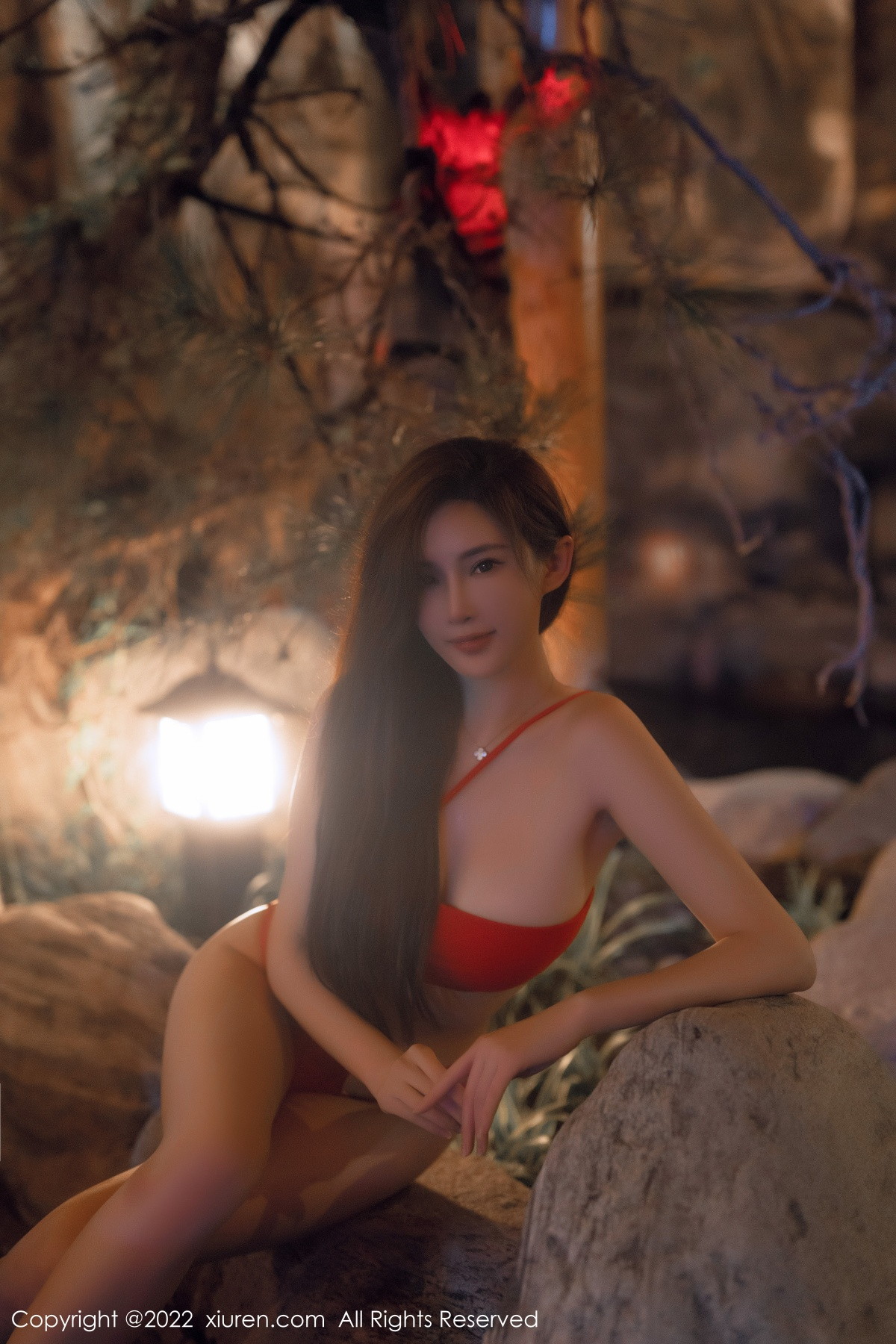 xgyw.top_XiuRen第6014_女神Carol周妍希温泉场景性感红色比基尼秀丰满身材诱惑写真58P
