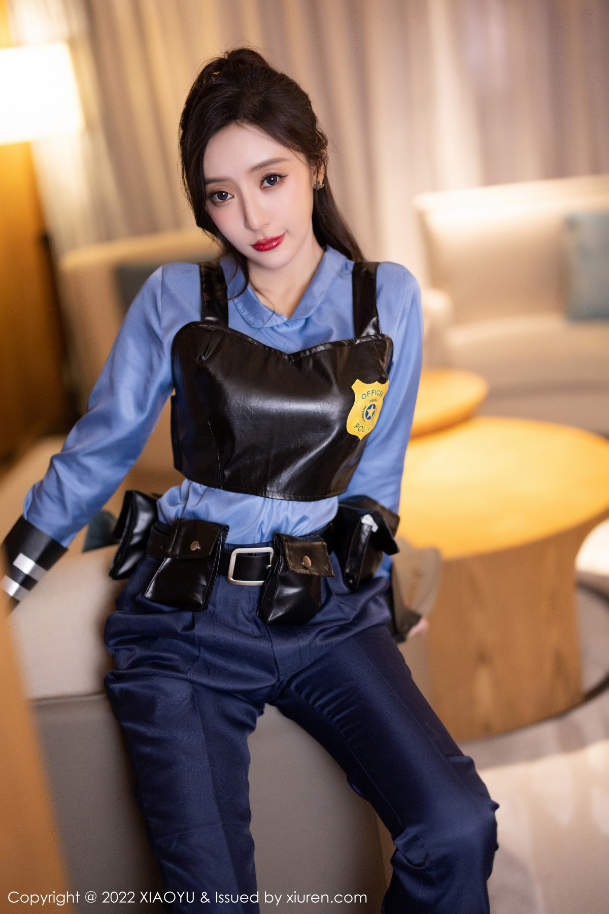 xgyw.top_[XiaoYu画语界]Vol.929_女神王馨瑶yanni脱蓝色女警官制服露黑色蕾丝内衣完美诱惑写真80P