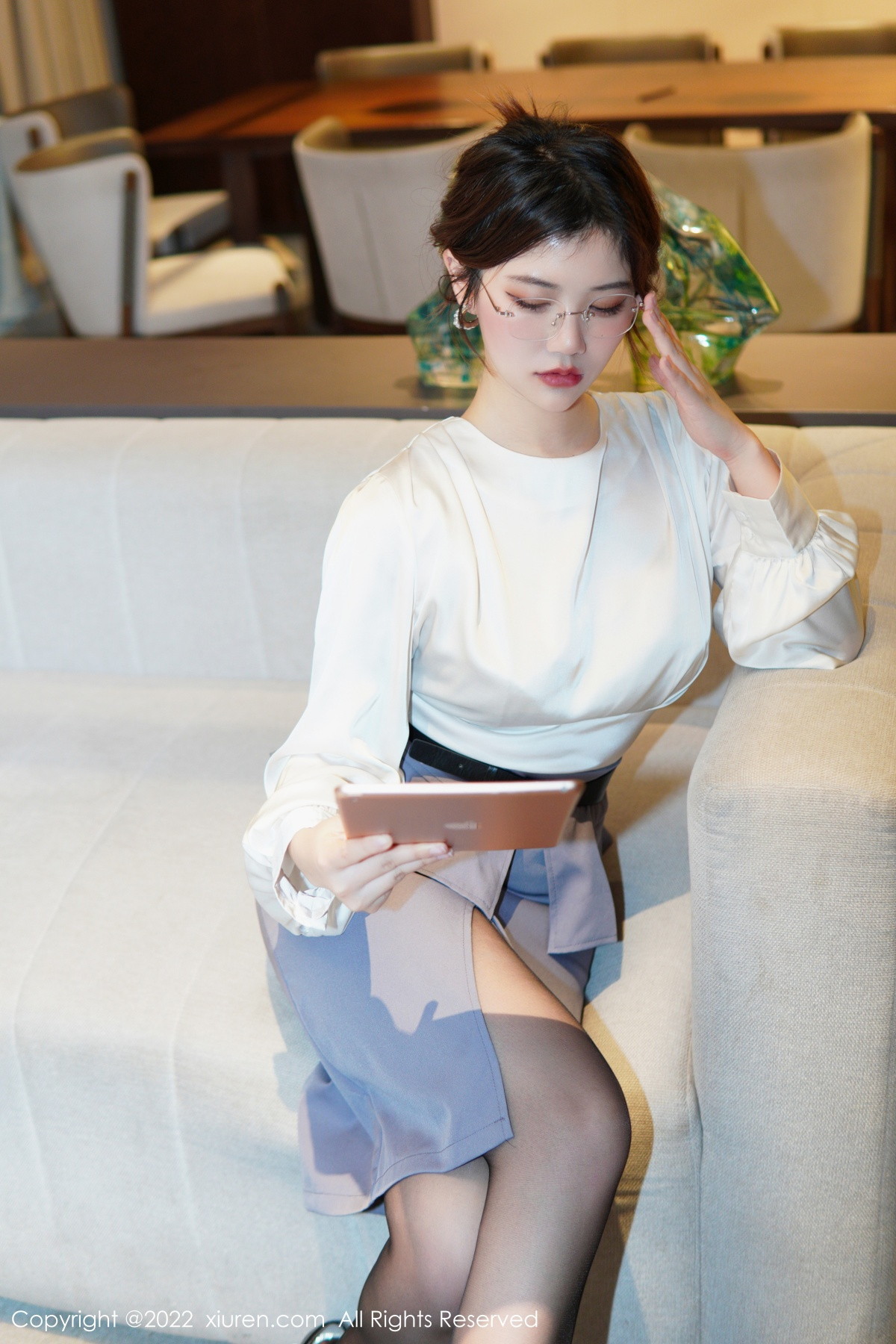 xgyw.top_XiuRen第6028期_模特奈奈子醉酒女教师主题半脱露绿灰色蕾丝内衣撩人诱惑写真79P