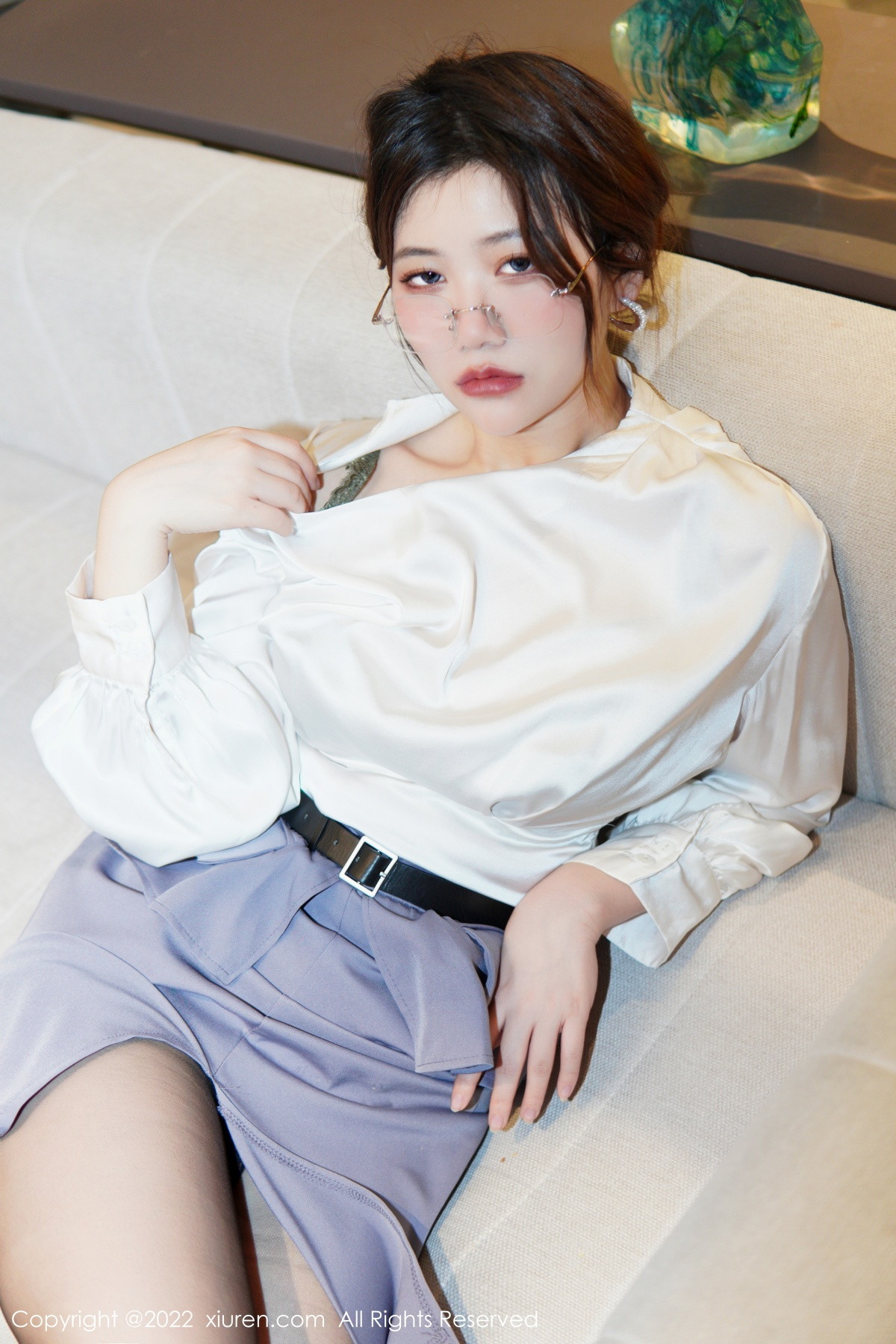 xgyw.top_XiuRen第6028期_模特奈奈子醉酒女教师主题半脱露绿灰色蕾丝内衣撩人诱惑写真79P