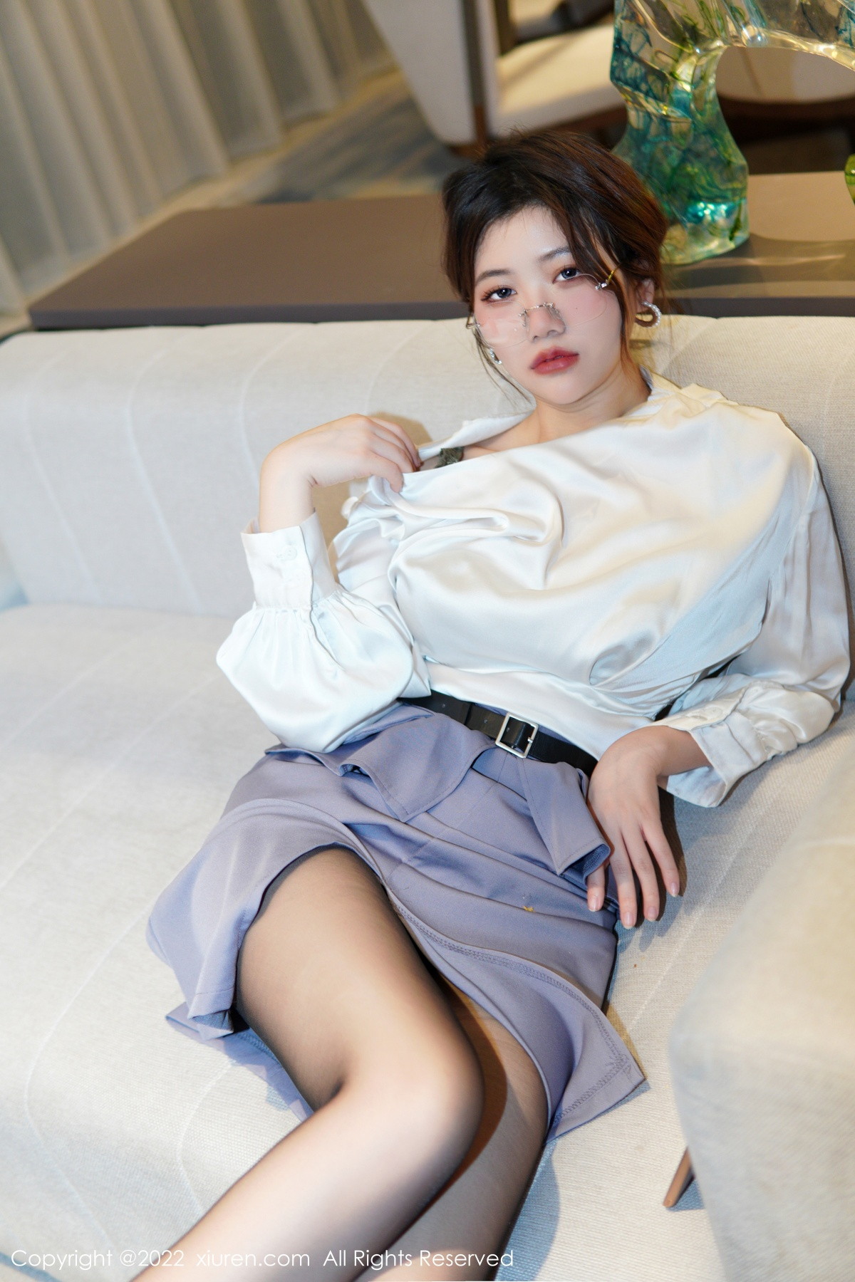 xgyw.top_XiuRen第6028期_模特奈奈子醉酒女教师主题半脱露绿灰色蕾丝内衣撩人诱惑写真79P