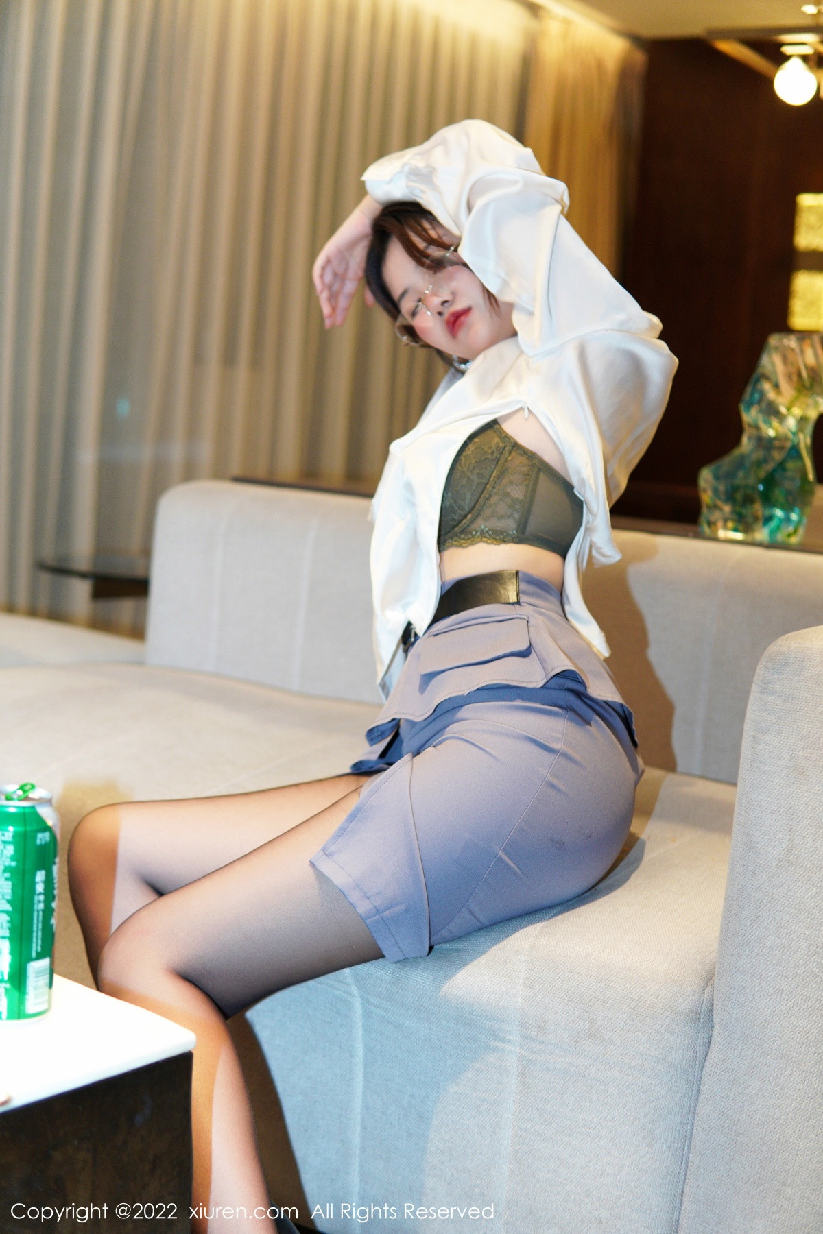 xgyw.top_XiuRen第6028期_模特奈奈子醉酒女教师主题半脱露绿灰色蕾丝内衣撩人诱惑写真79P