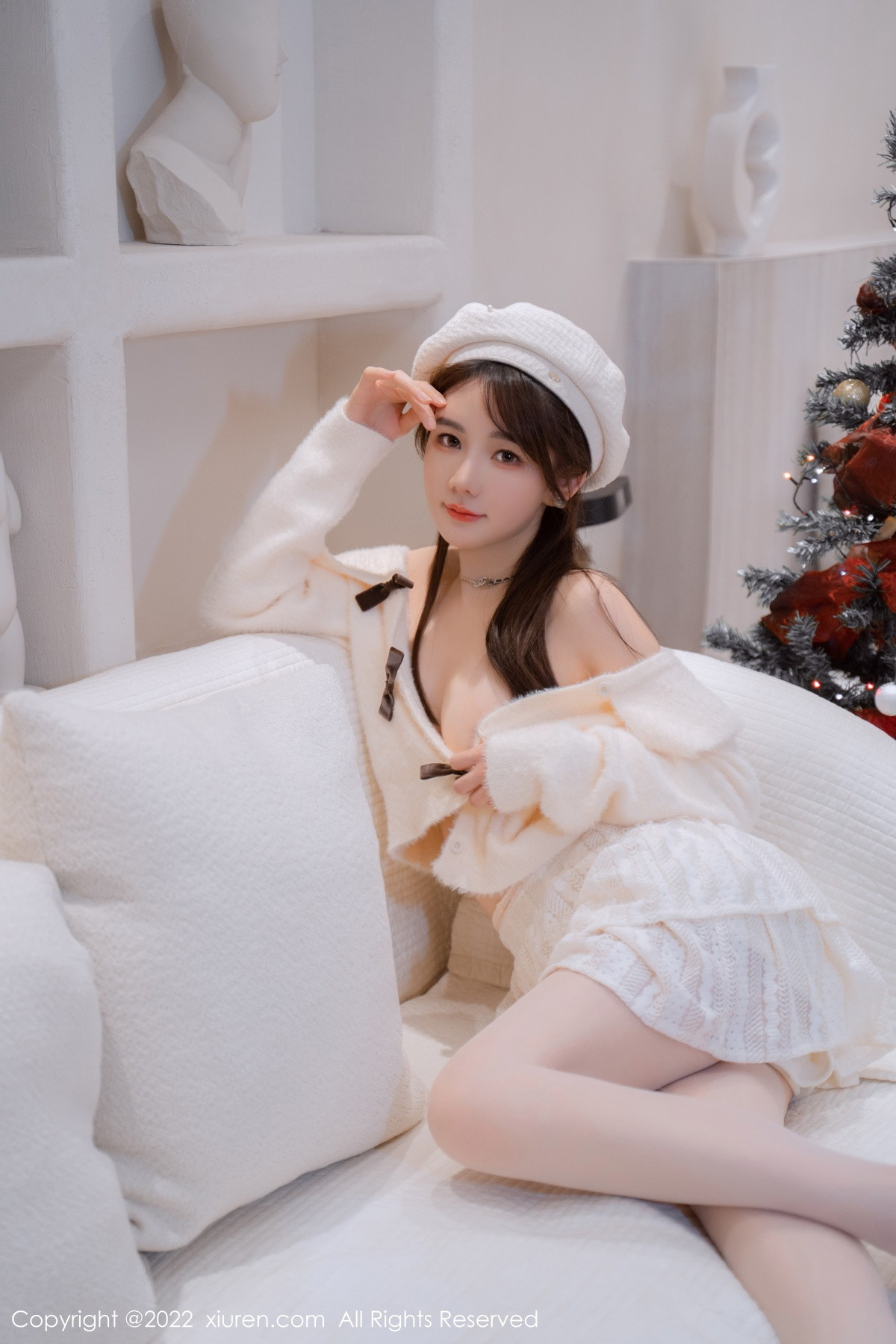 xgyw.top_XiuRen第6025期_模特婠婠么性感白色毛线上衣配白短裙秀曼妙身姿完美诱惑写真68P