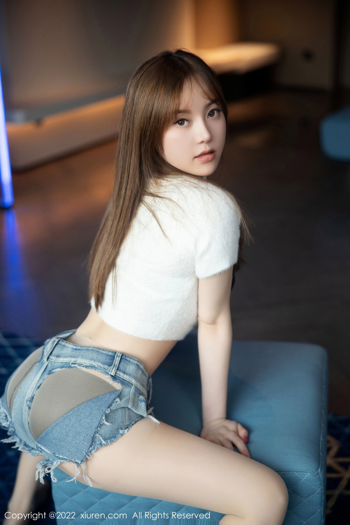 Xgyw.Net_XiuRen第6035期_模特豆瓣酱白色轻透收身衣配牛仔短裤露黑色蕾丝内衣诱惑写真86P