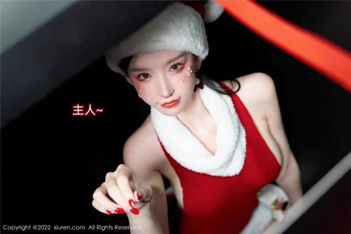Xgyw.Net_XiuRen第6038期_女神周于希Sally圣诞礼物主题无内真空毛衣秀豪乳遮点诱惑写真80P