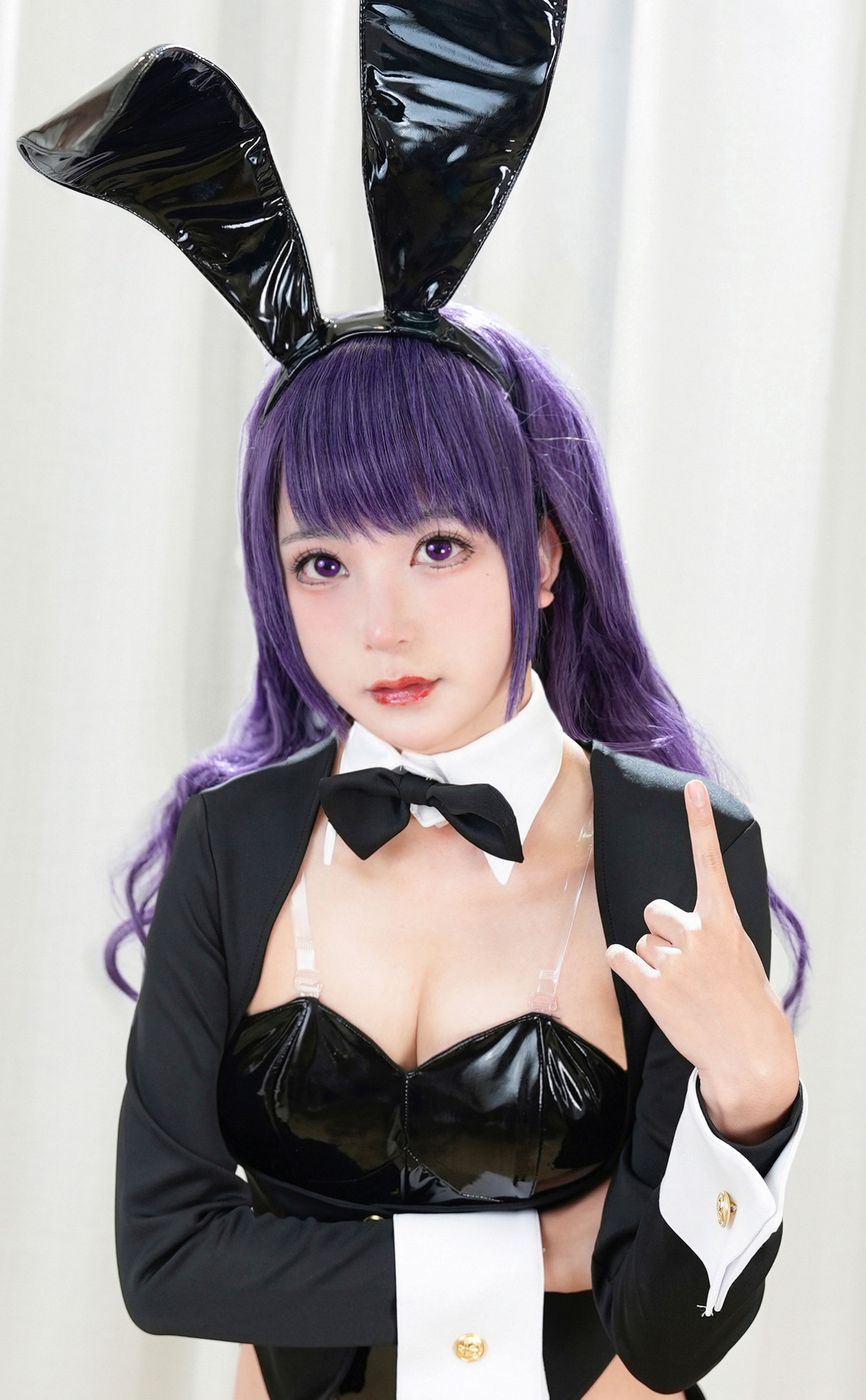 Xgyw.Net_网络美女豪歌喜多川海梦兔女郎主题私房黑色皮质连体内衣配黑丝吊袜诱惑写真67P