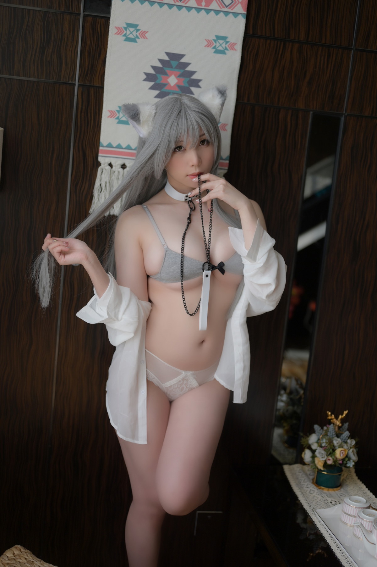 Xgyw.Net_Coser美女鹿野希肉肉的可爱主题私房性感灰色内衣配白内裤秀丰满身材诱惑写真73P