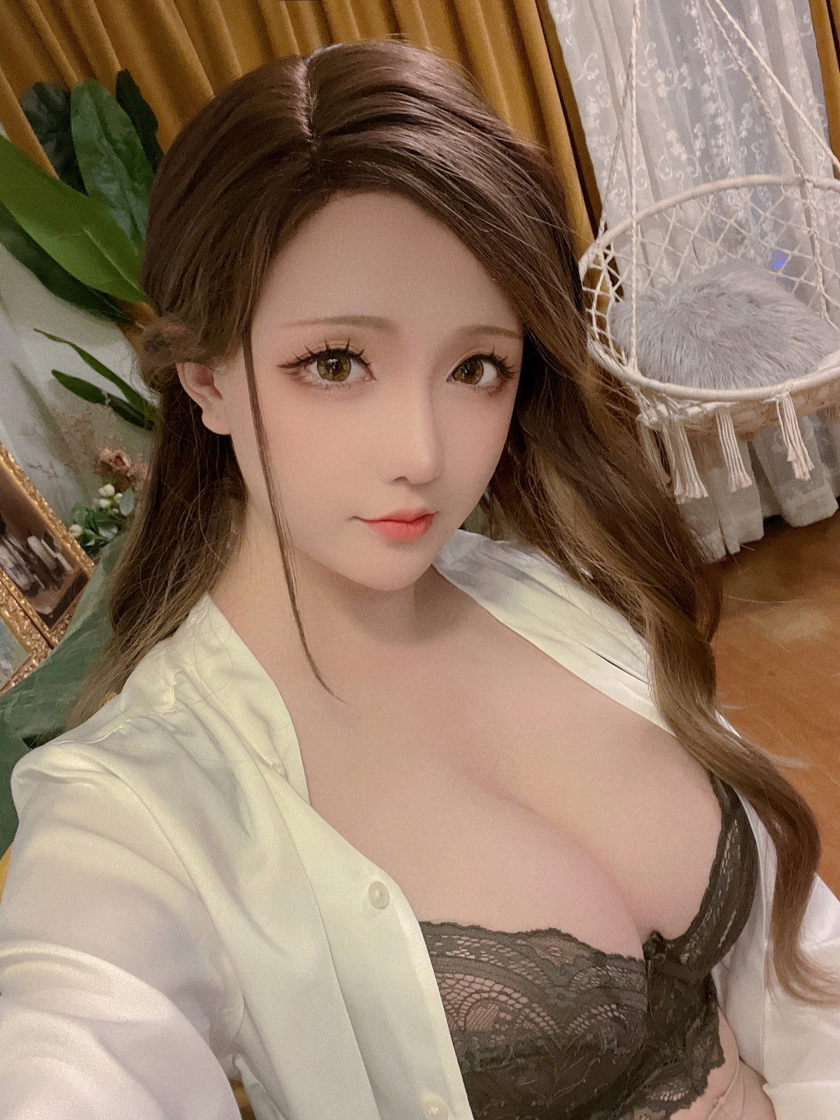 Xgyw.Net_Coser小姐姐星之迟迟邻家太太主题半脱露黑色蕾丝内衣 黑色情趣内衣诱惑写真114P