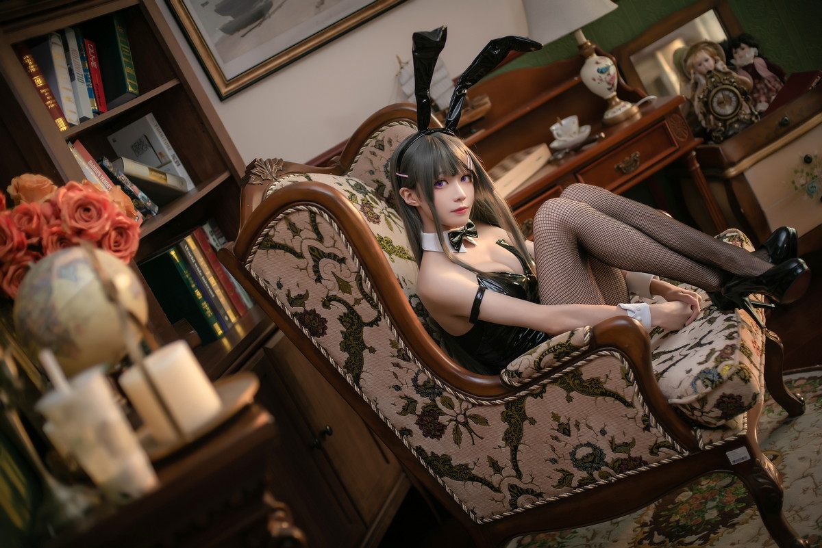 Xgyw.Net_Coser美女Tomoyo酱麻衣兔女郎主题性感黑色皮质连体衣配黑丝网袜诱惑写真22P