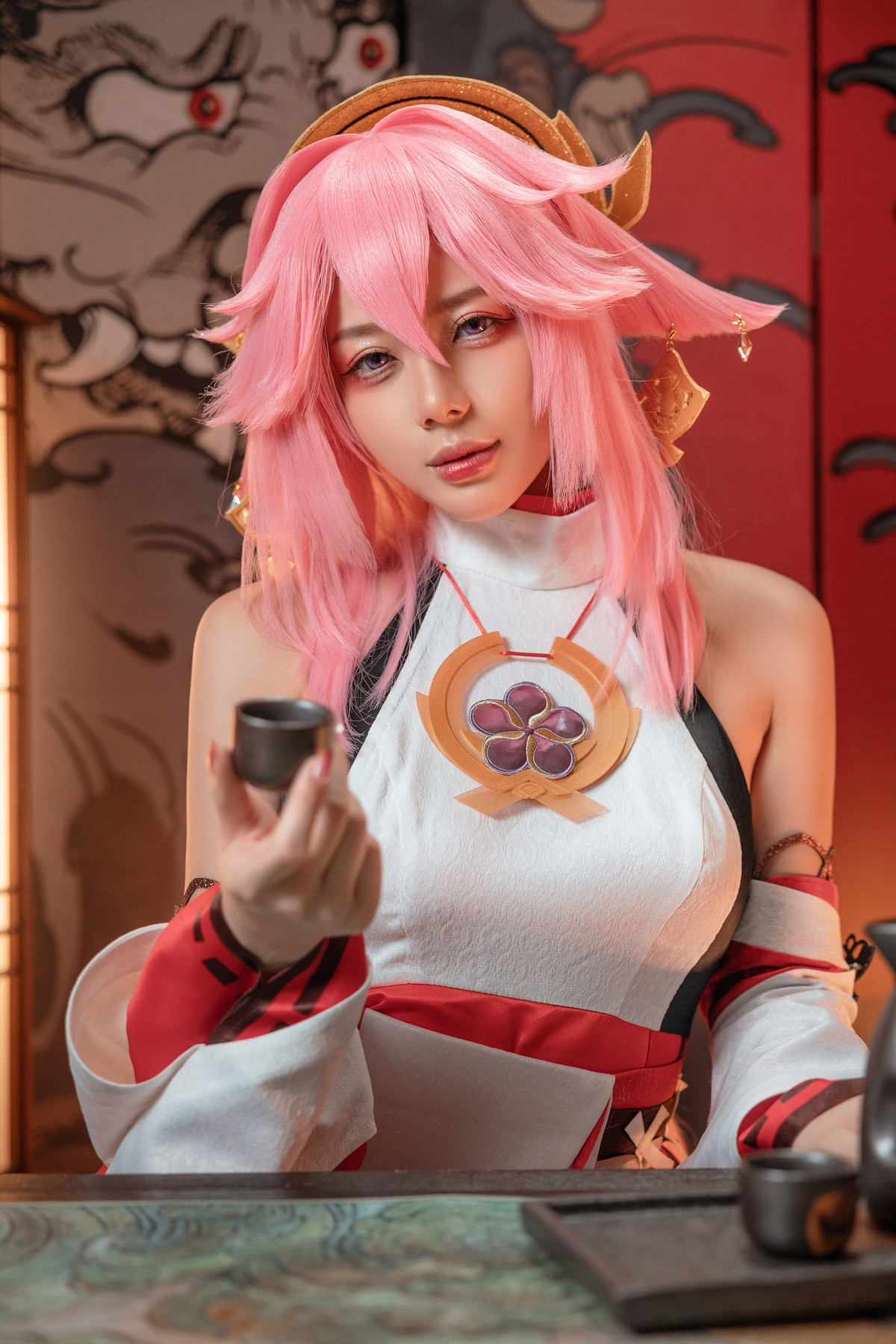 Xgyw.Net_网络美女阿九八重神子主题私房性感彩色裙服饰半撩秀白嫩翘臀美腿诱惑写真51P