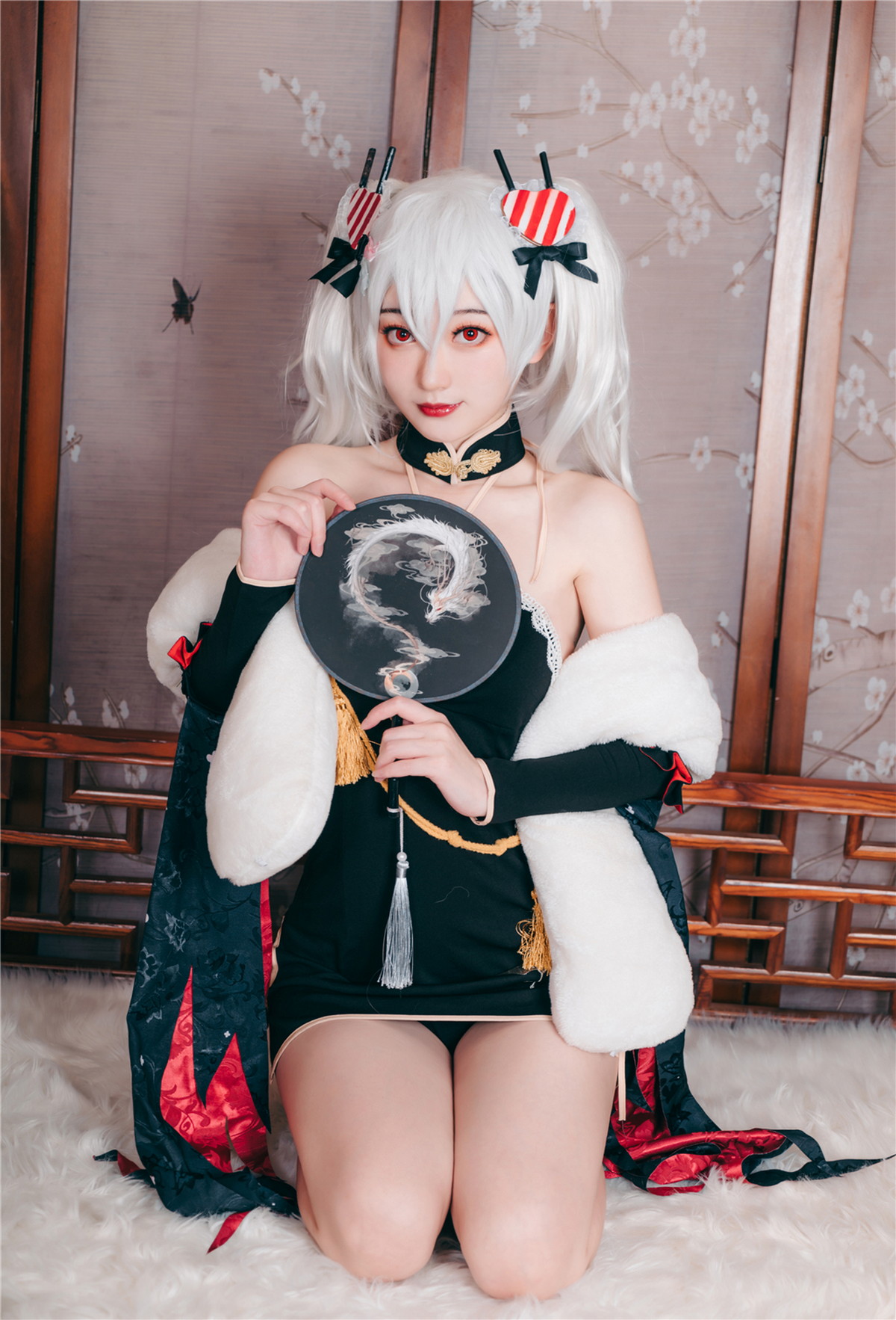 Xgyw.Net_Coser美女桃墨吸血鬼旗袍主题私房性感黑色超短旗袍秀白嫩肌肤迷人诱惑写真40P