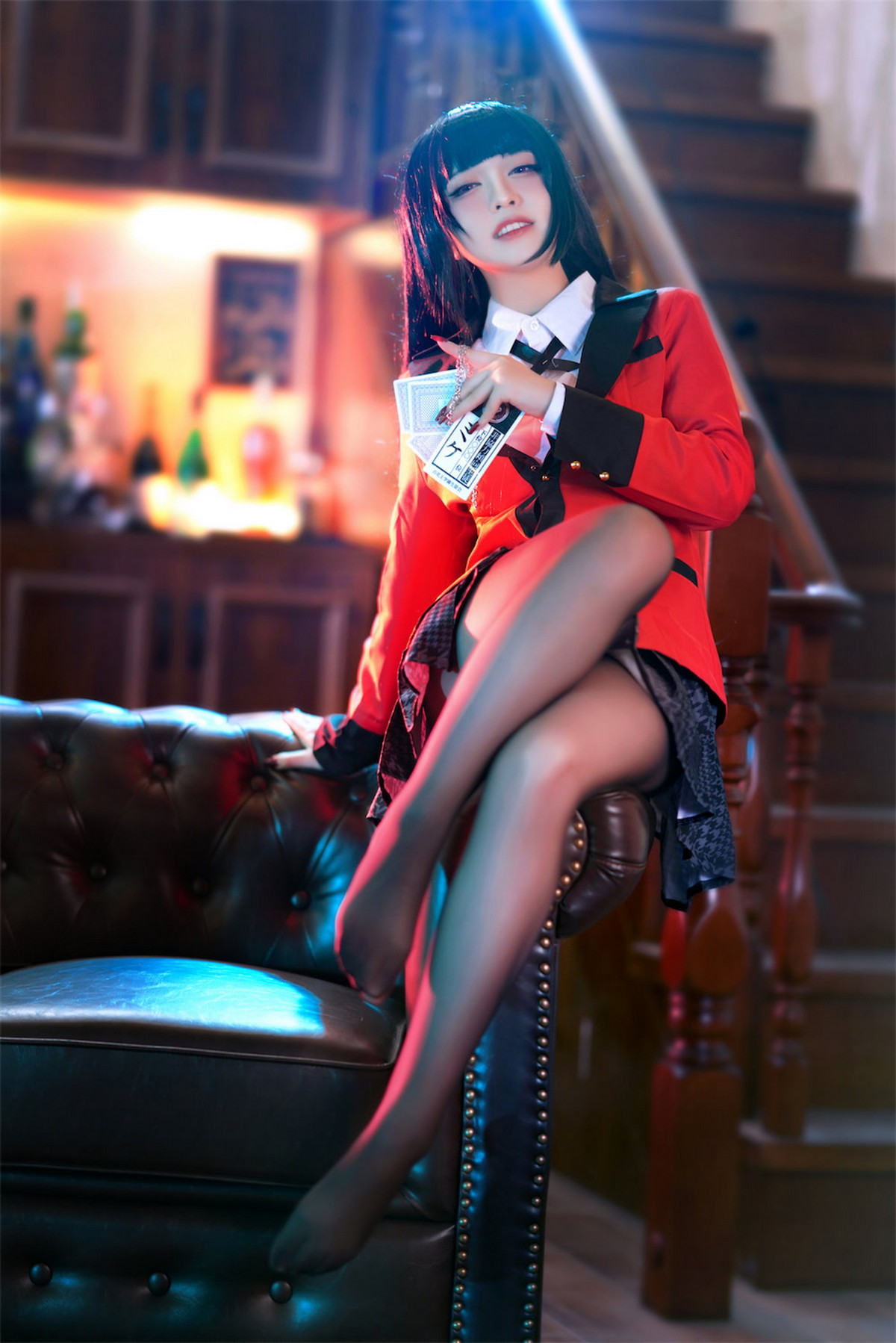 Xgyw.Net_网络美女索索半半子梦子主题性感红色外套配黑短裙露超薄黑丝秀美腿诱惑写真48P