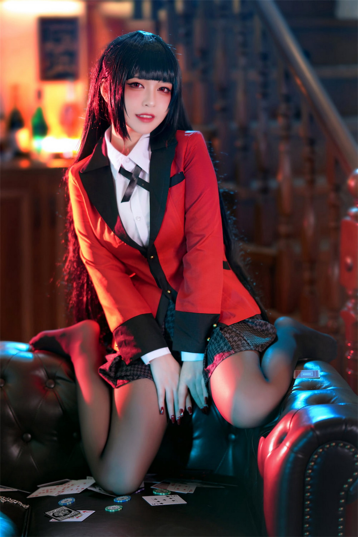 Xgyw.Net_网络美女索索半半子梦子主题性感红色外套配黑短裙露超薄黑丝秀美腿诱惑写真48P