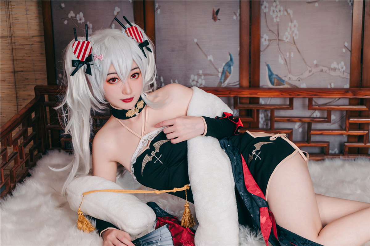 Xgyw.Net_Coser美女桃墨吸血鬼旗袍主题私房性感黑色超短旗袍秀白嫩肌肤迷人诱惑写真40P