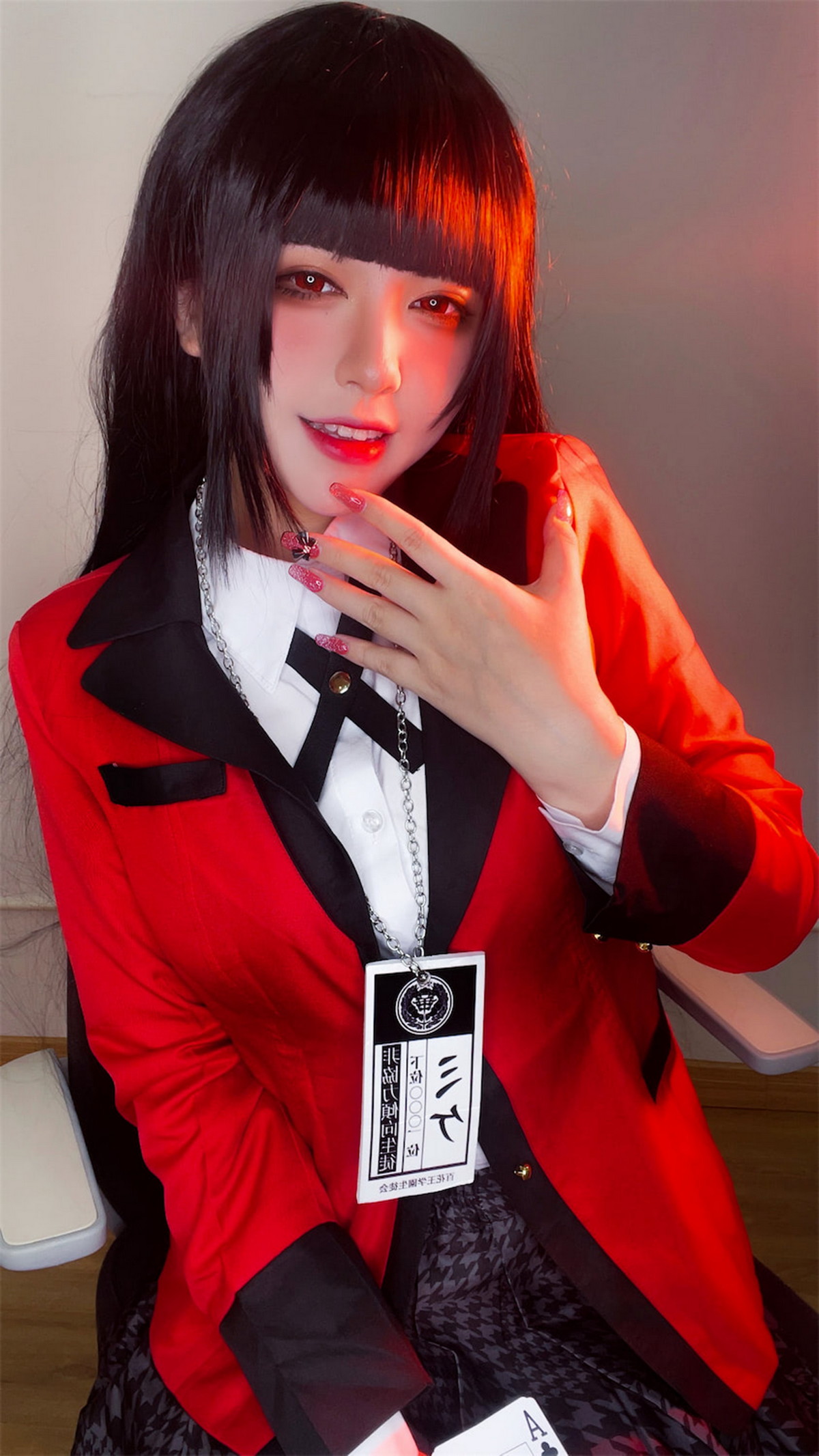 Xgyw.Net_网络美女索索半半子梦子主题性感红色外套配黑短裙露超薄黑丝秀美腿诱惑写真48P