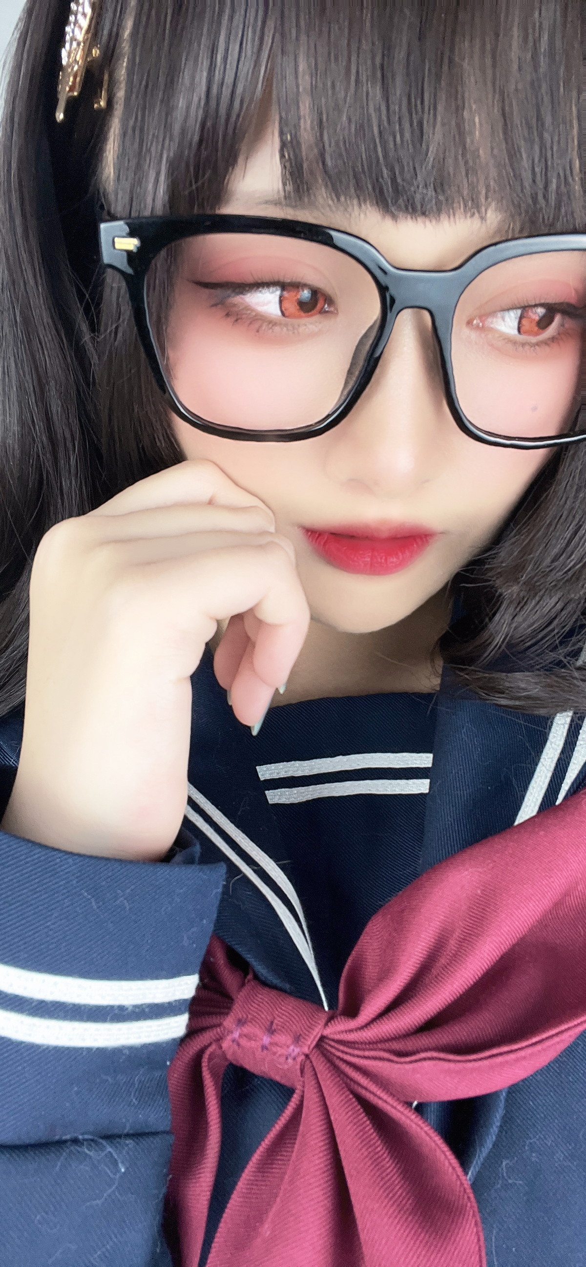 Xgyw.Net_动漫博主洛璃LoLiSAMA漫画主题私房脱学生制服露性感蕾丝内衣丰满诱惑写真113P