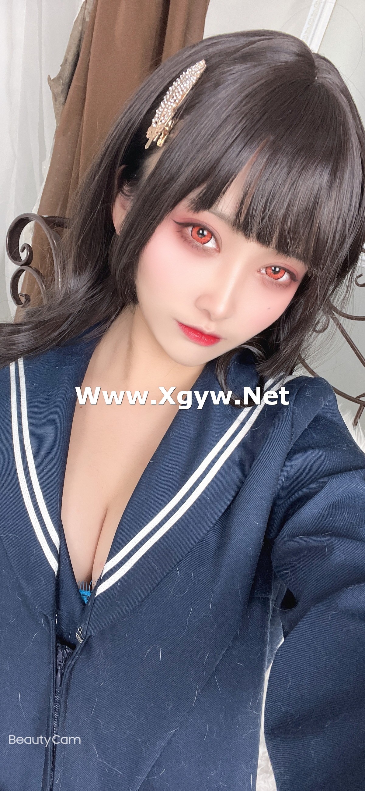 Xgyw.Net_动漫博主洛璃LoLiSAMA漫画主题私房脱学生制服露性感蕾丝内衣丰满诱惑写真113P