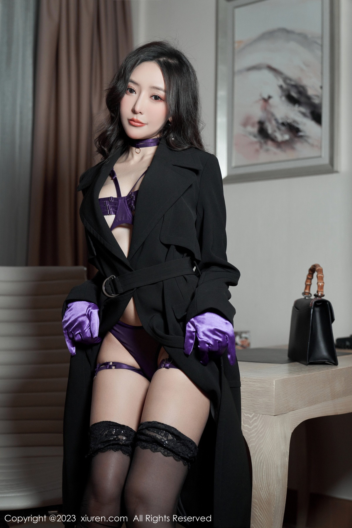 Xgyw.Net_XiuRen第6078期_女神王馨瑶yanni脱黑色外衣露紫色情趣内衣秀完美身材诱惑写真76P