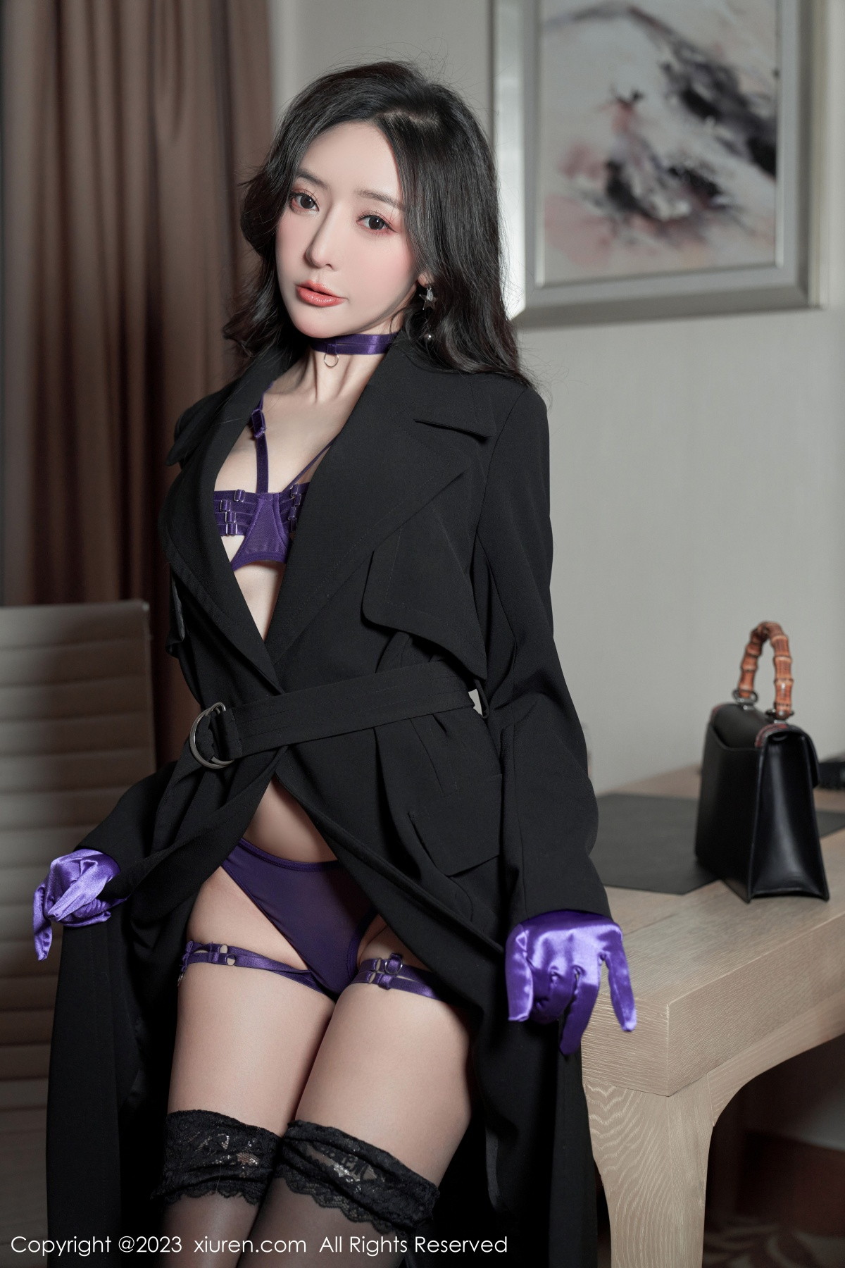 Xgyw.Net_XiuRen第6078期_女神王馨瑶yanni脱黑色外衣露紫色情趣内衣秀完美身材诱惑写真76P