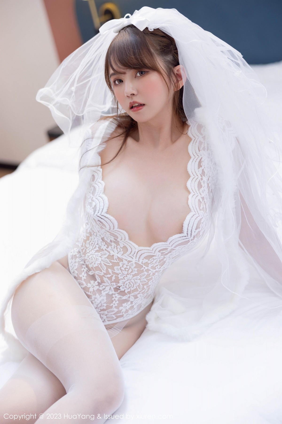 Xgyw.Net_[HuaYang花漾]Vol.524_模特张思允Nice私房性感白色薄透婚纱配无内白丝惹火诱惑写真63P