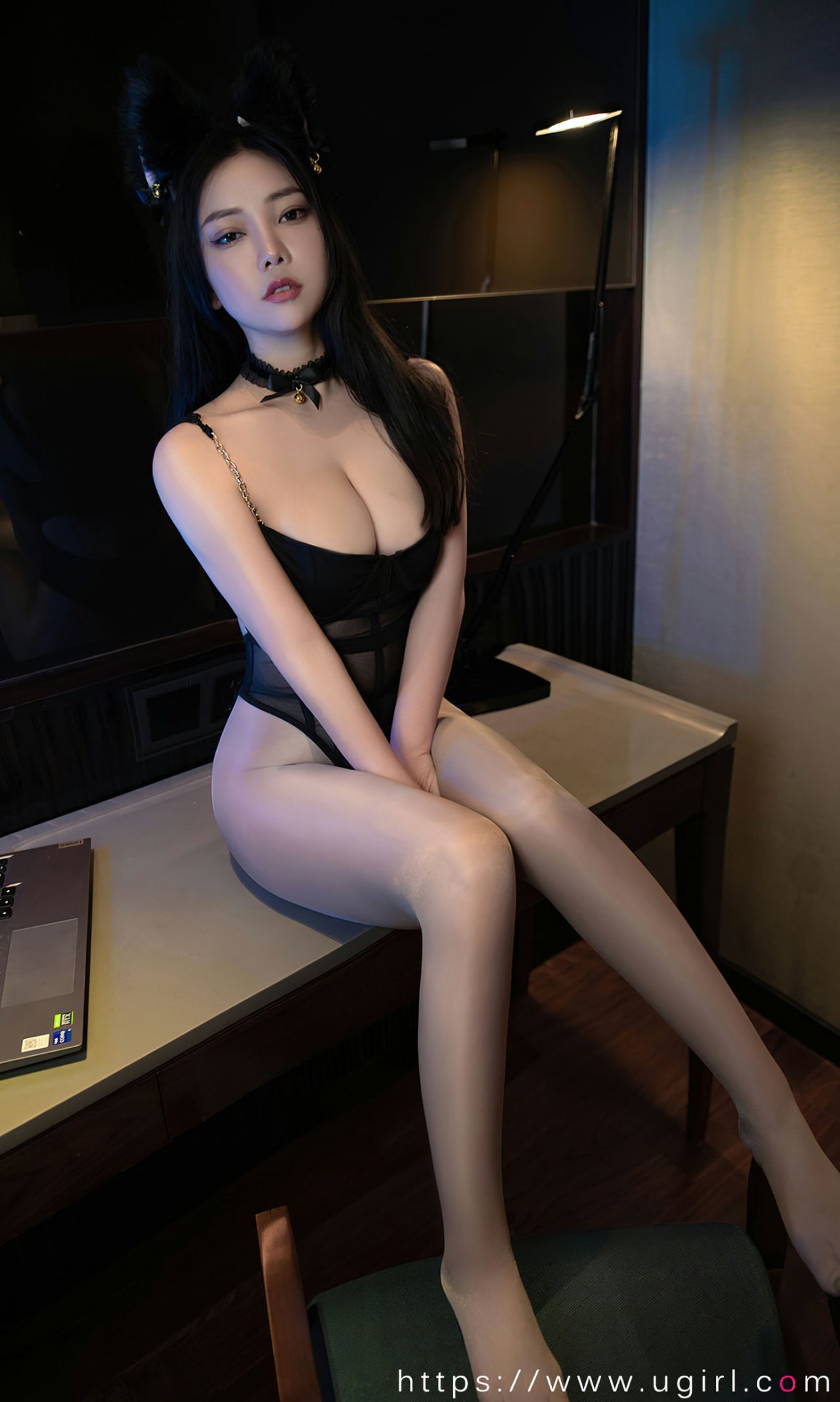 Xgyw.Net_[Ugirls爱尤物]No.2491_模特Anna苏拉私房性感黑色薄纱秀丰满身材傲人豪乳诱惑写真35P