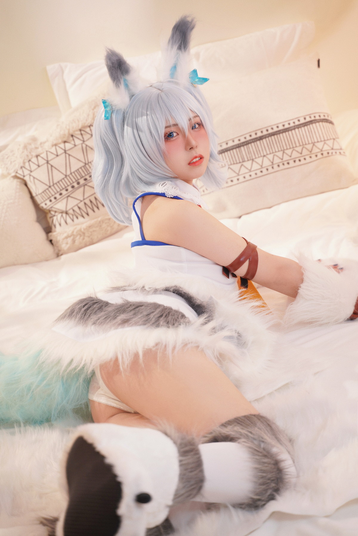 Xgyw.Net_微博美少女虎森森回复术士刹那主题私房床上性感服饰秀翘臀美腿迷人诱惑写真40P