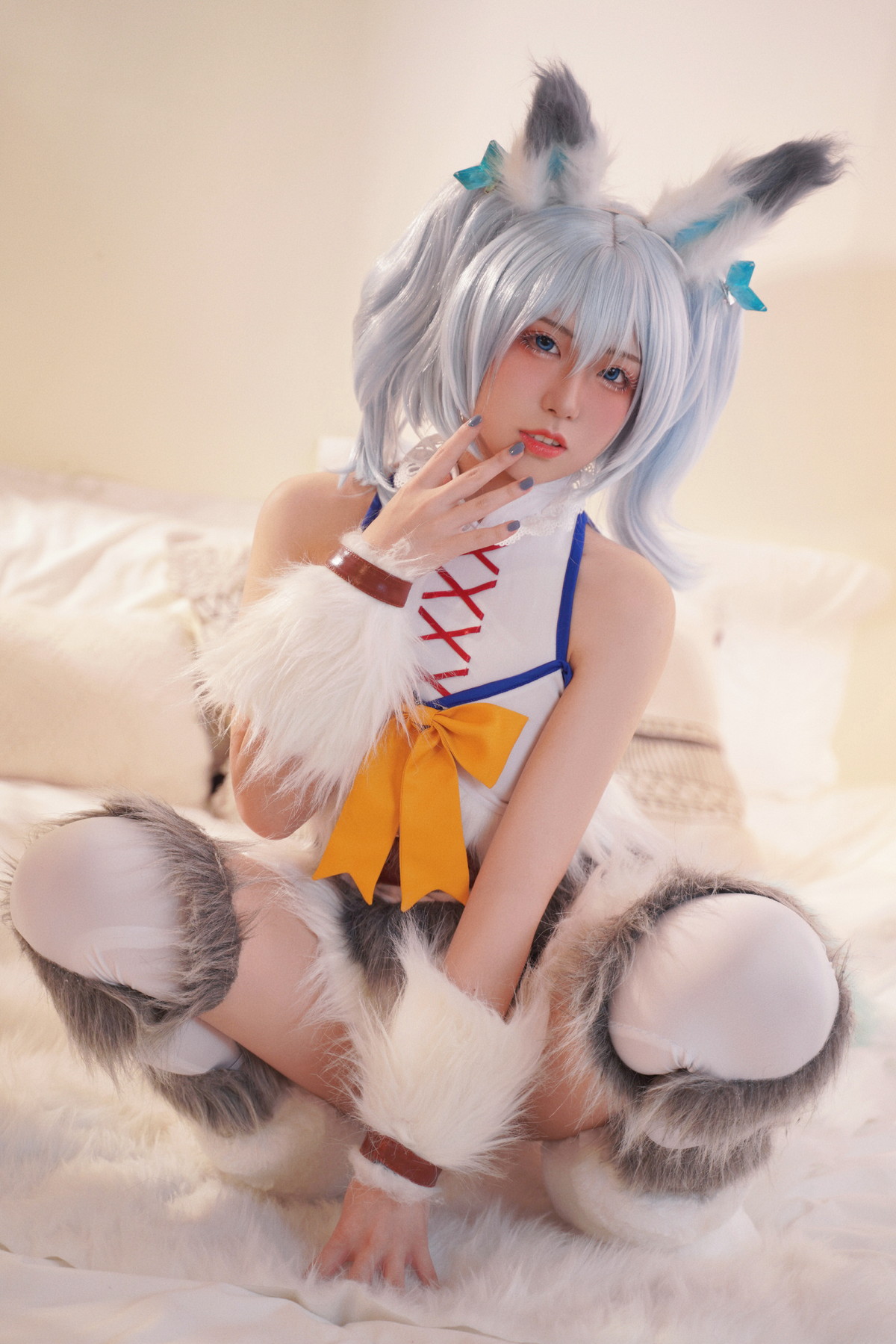 Xgyw.Net_微博美少女虎森森回复术士刹那主题私房床上性感服饰秀翘臀美腿迷人诱惑写真40P