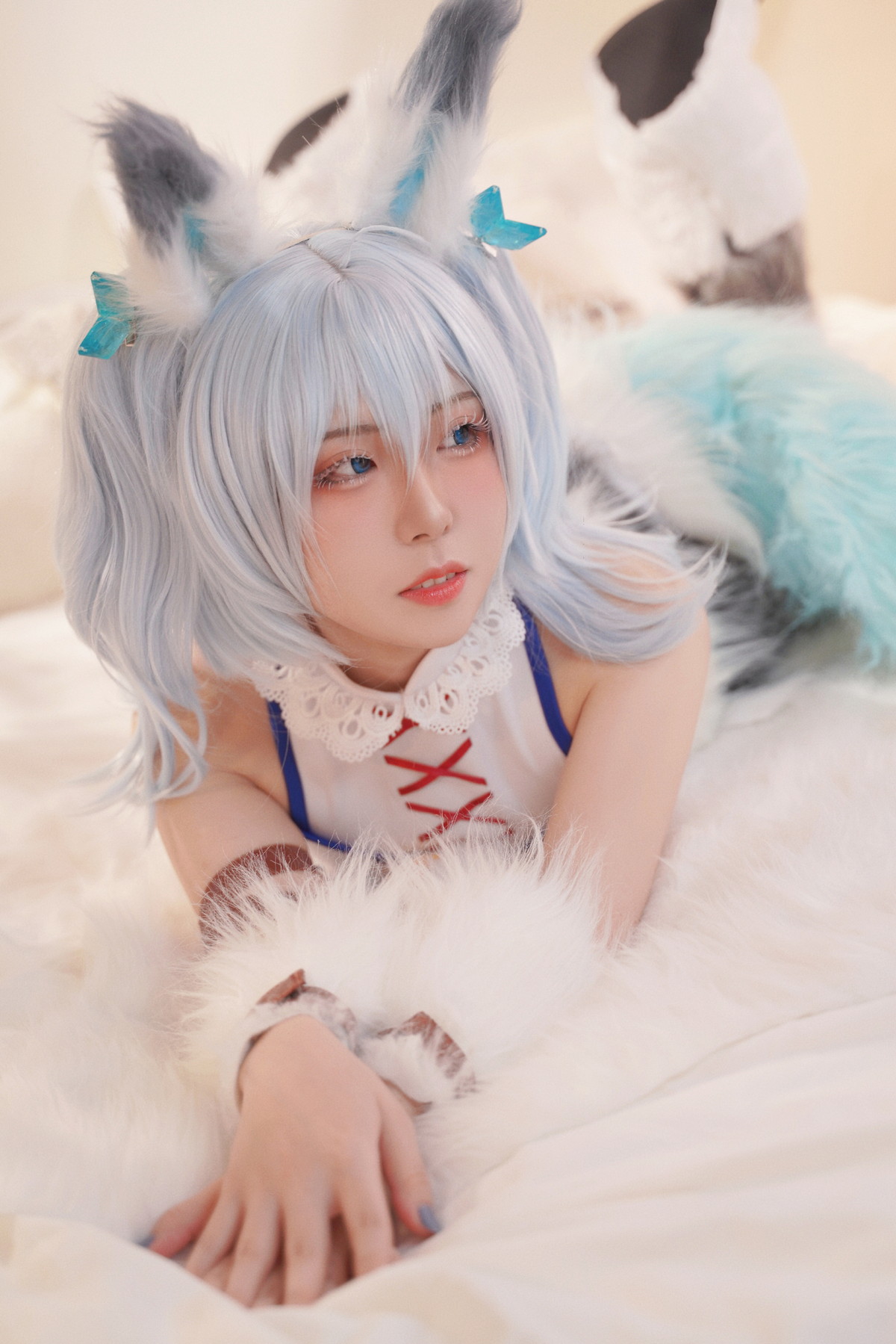 Xgyw.Net_微博美少女虎森森回复术士刹那主题私房床上性感服饰秀翘臀美腿迷人诱惑写真40P