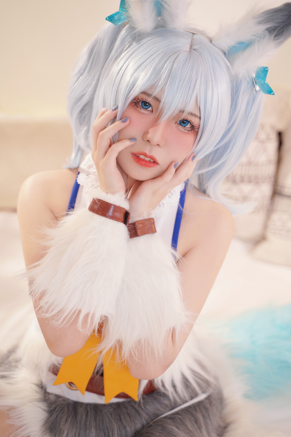Xgyw.Net_微博美少女虎森森回复术士刹那主题私房床上性感服饰秀翘臀美腿迷人诱惑写真40P