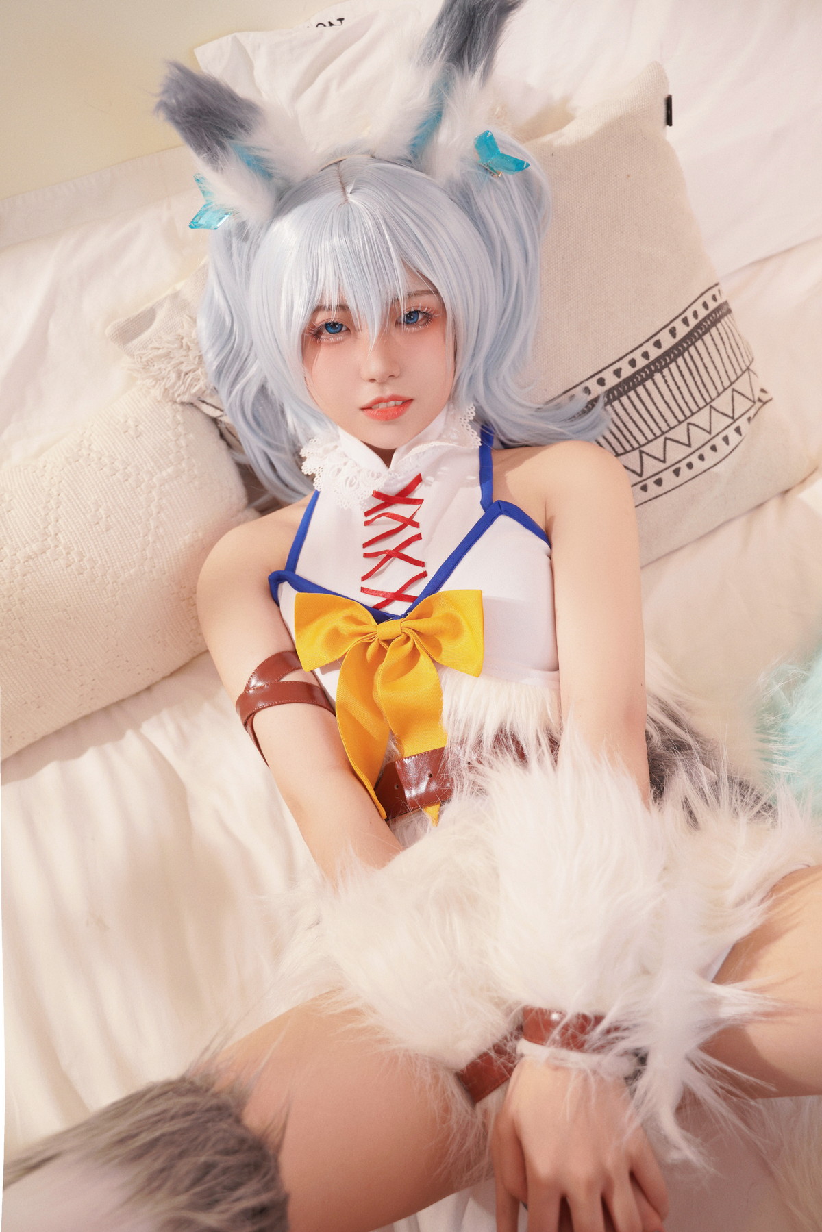 Xgyw.Net_微博美少女虎森森回复术士刹那主题私房床上性感服饰秀翘臀美腿迷人诱惑写真40P