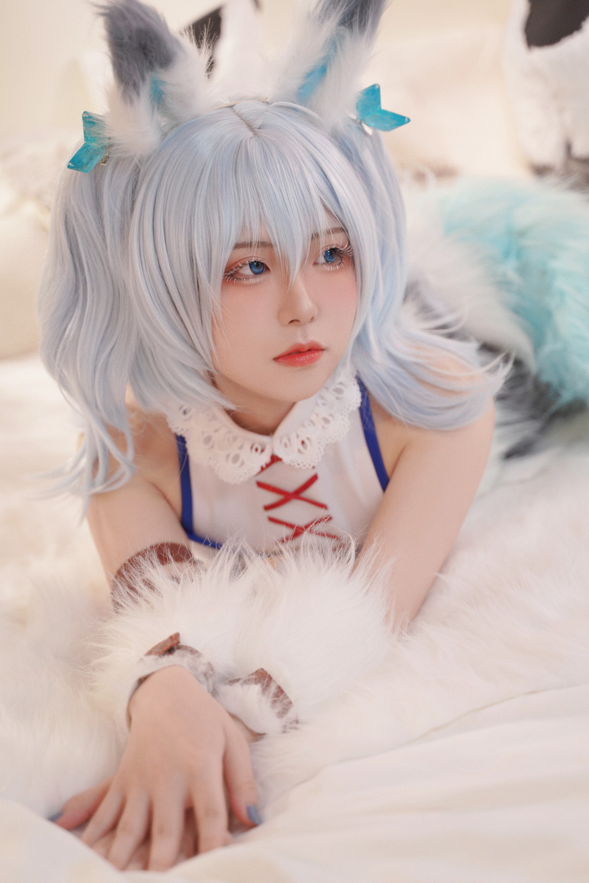 Xgyw.Net_微博美少女虎森森回复术士刹那主题私房床上性感服饰秀翘臀美腿迷人诱惑写真40P