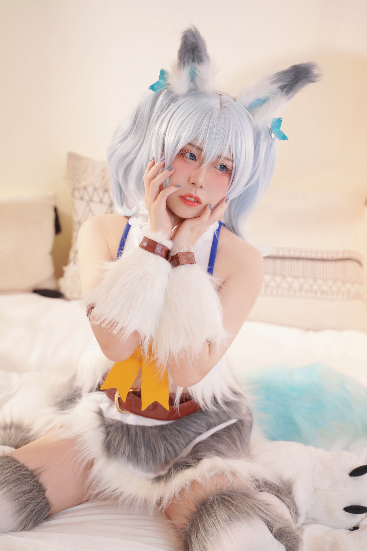 Xgyw.Net_微博美少女虎森森回复术士刹那主题私房床上性感服饰秀翘臀美腿迷人诱惑写真40P