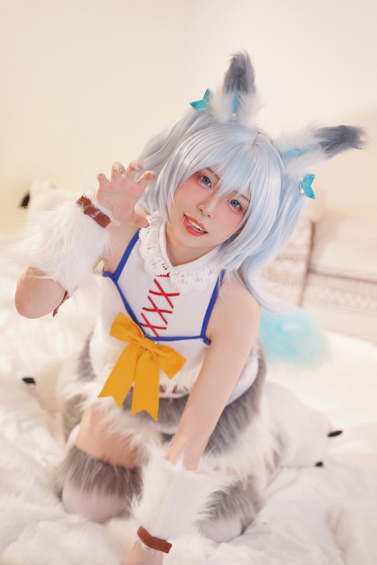 Xgyw.Net_微博美少女虎森森回复术士刹那主题私房床上性感服饰秀翘臀美腿迷人诱惑写真40P