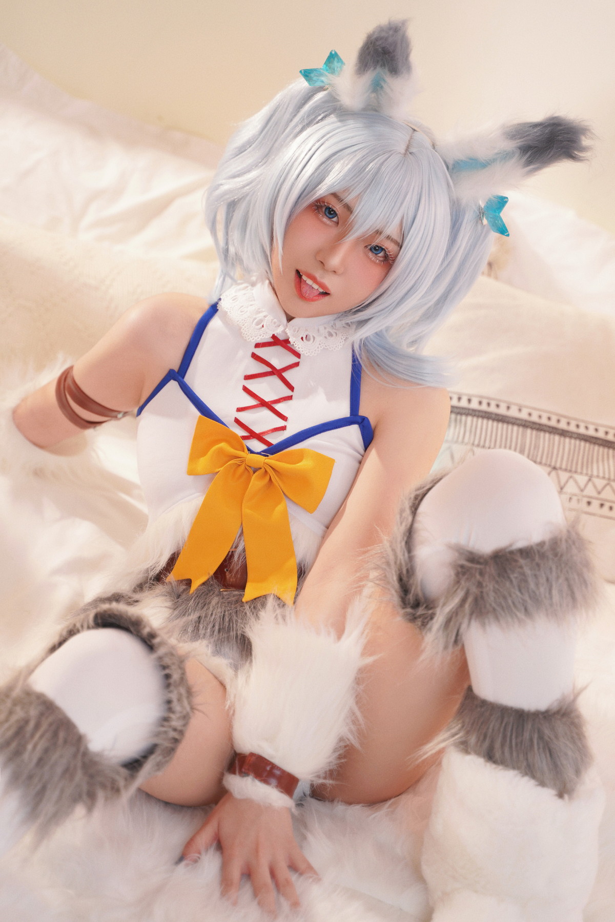 Xgyw.Net_微博美少女虎森森回复术士刹那主题私房床上性感服饰秀翘臀美腿迷人诱惑写真40P