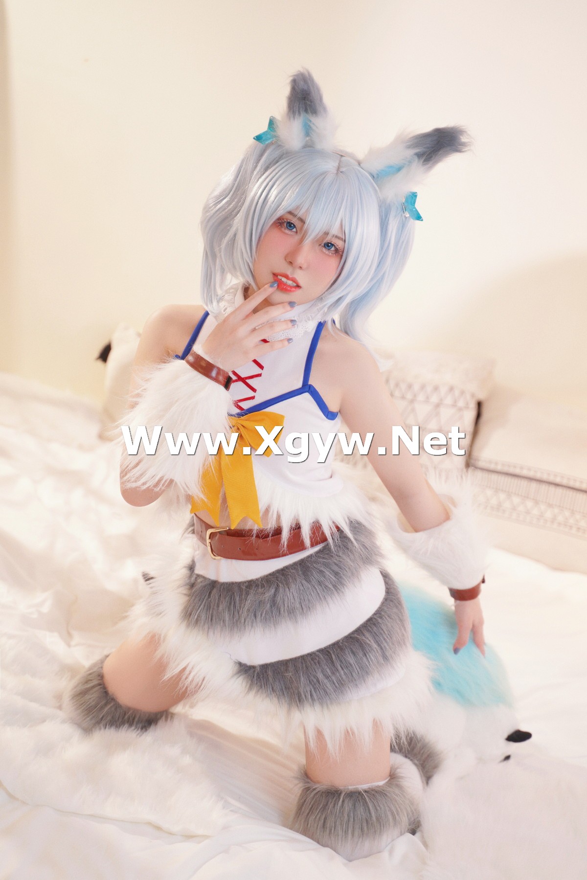 Xgyw.Net_微博美少女虎森森回复术士刹那主题私房床上性感服饰秀翘臀美腿迷人诱惑写真40P