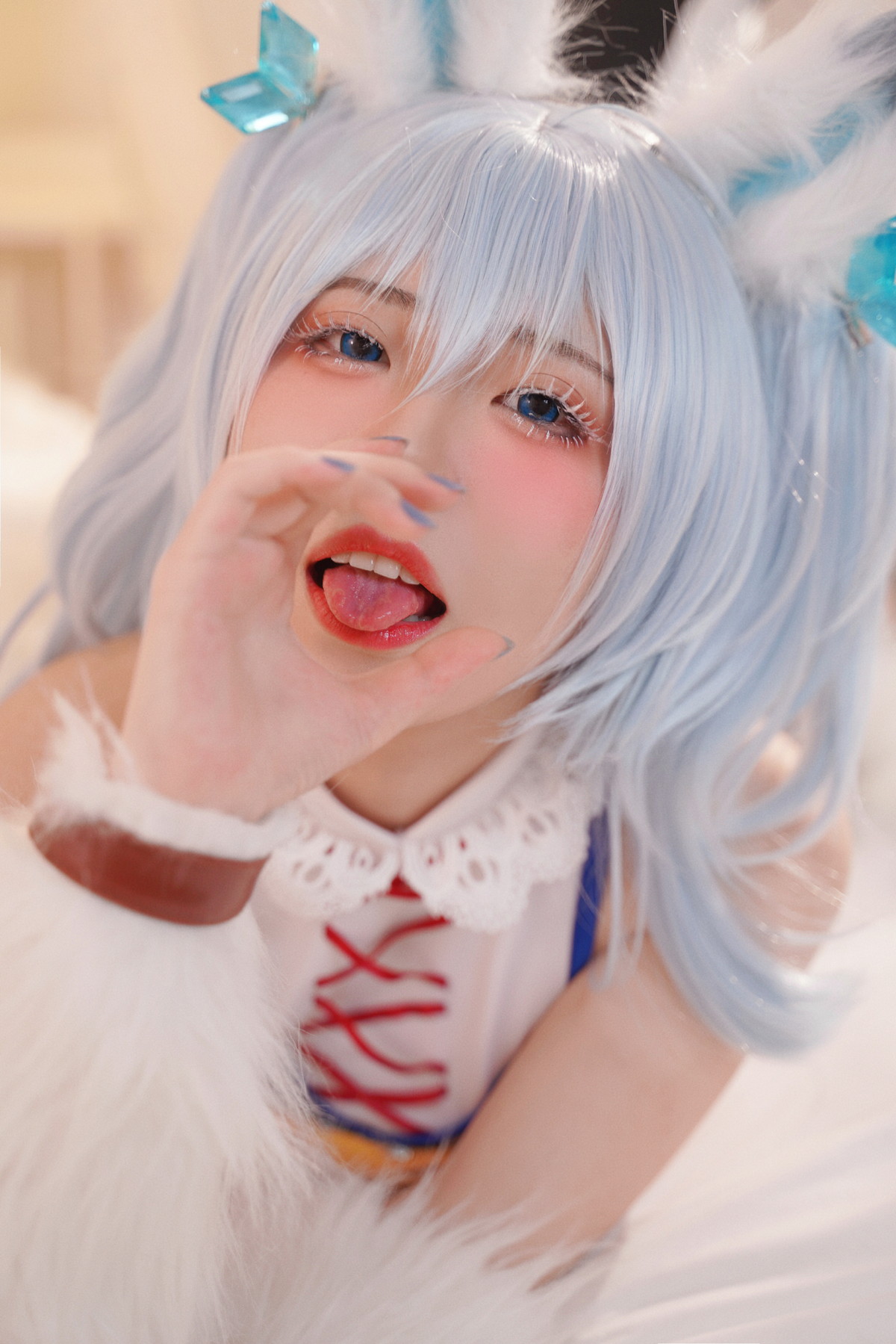 Xgyw.Net_微博美少女虎森森回复术士刹那主题私房床上性感服饰秀翘臀美腿迷人诱惑写真40P