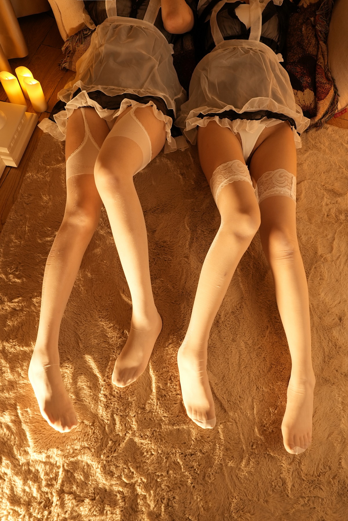 Xgyw.Net_网络美女豪歌透明女仆主题私房性感透明女仆装配白丝吊袜秀翘臀美腿诱惑写真60P