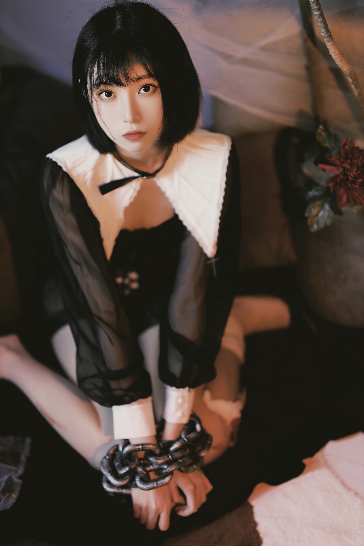 Xgyw.Net_网络美女许岚修女创作主题私房性感黑色修女服饰秀白嫩美腿撩人诱惑写真40P