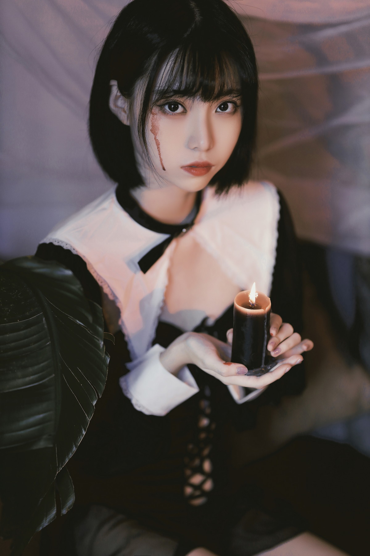 Xgyw.Net_网络美女许岚修女创作主题私房性感黑色修女服饰秀白嫩美腿撩人诱惑写真40P