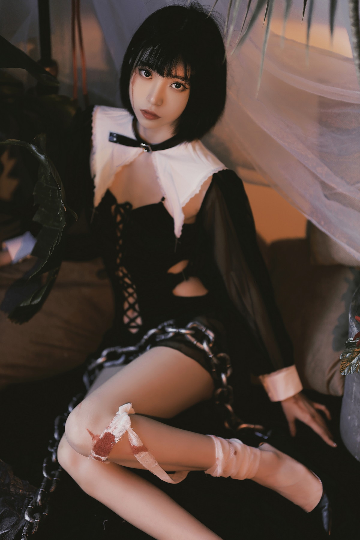 Xgyw.Net_网络美女许岚修女创作主题私房性感黑色修女服饰秀白嫩美腿撩人诱惑写真40P