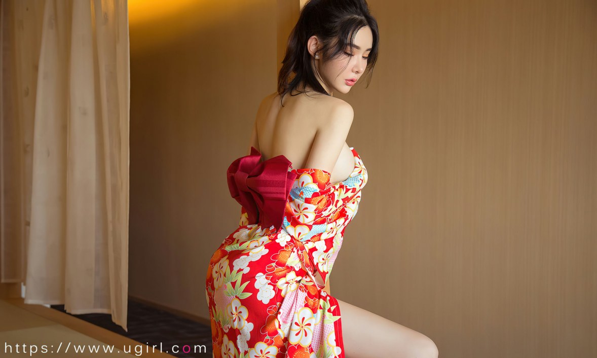 Xgyw.Net_[Ugirls爱尤物]No.2498_模特萌琪琪私房性感花色日系和服半脱秀白嫩肌肤迷人诱惑写真35P