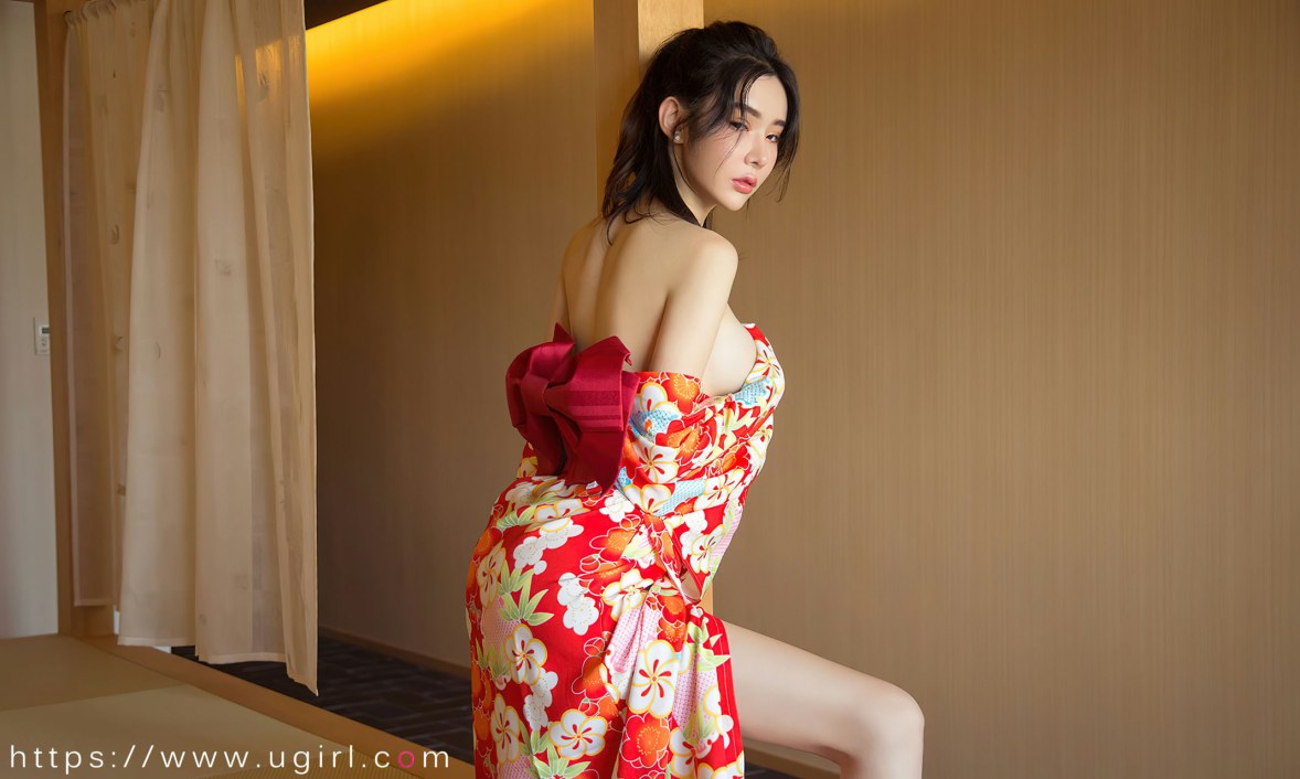 Xgyw.Net_[Ugirls爱尤物]No.2498_模特萌琪琪私房性感花色日系和服半脱秀白嫩肌肤迷人诱惑写真35P