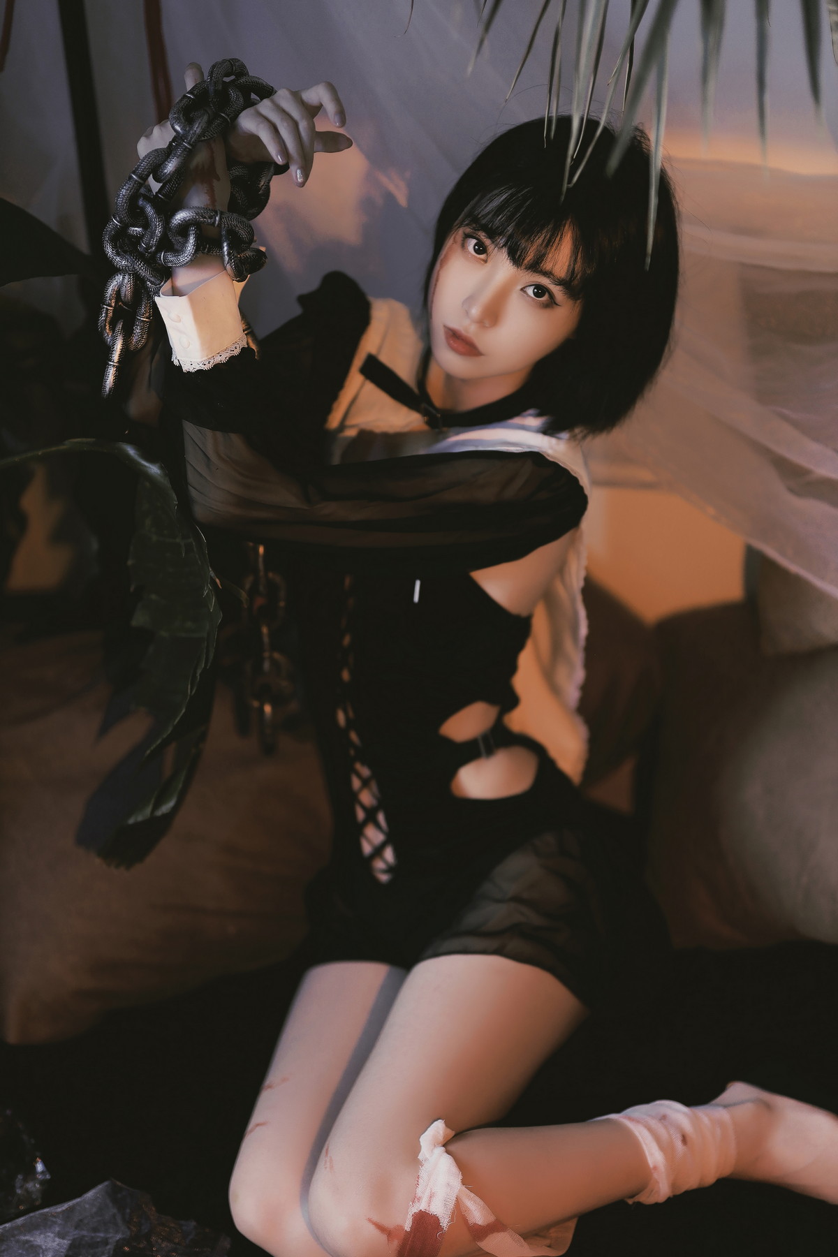 Xgyw.Net_网络美女许岚修女创作主题私房性感黑色修女服饰秀白嫩美腿撩人诱惑写真40P
