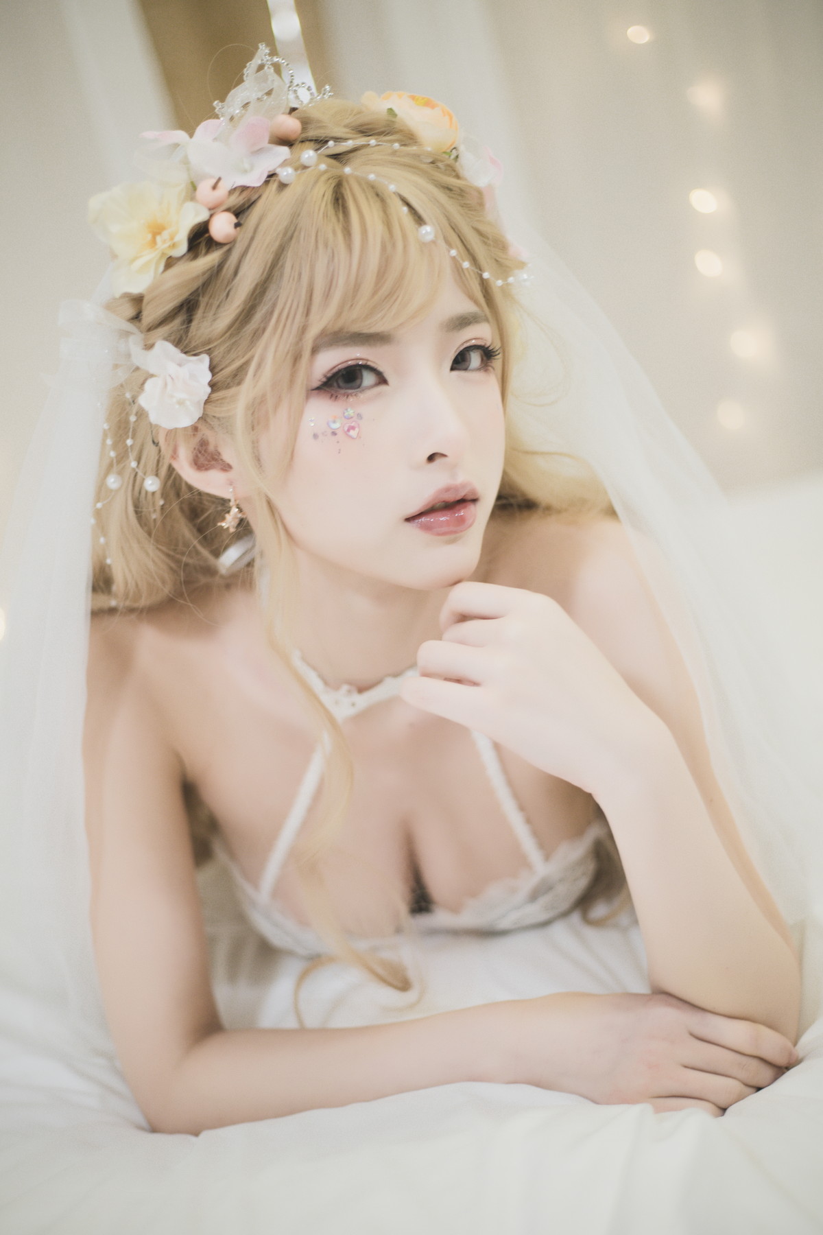 Xgyw.Net_性感尤物清水由乃七三花嫁主题私房性感白色情趣婚纱露豪乳遮点极致诱惑写真53P