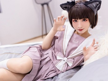 动漫博主九九八XY大灰狼主题私人性感学姐工作服半撩短裙露蜜桃臀美腿骚扰写真53P